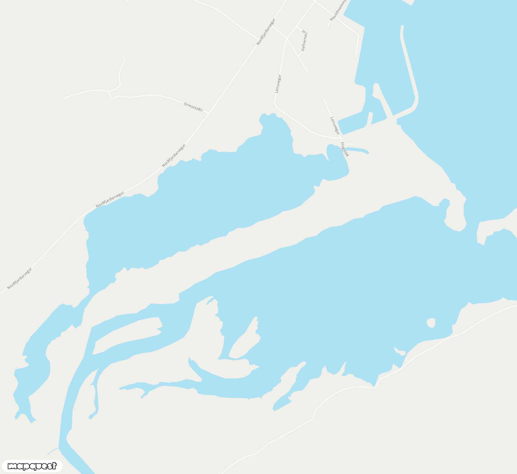 Carte de Norðfjörður <span>airfield (NOR)</span>