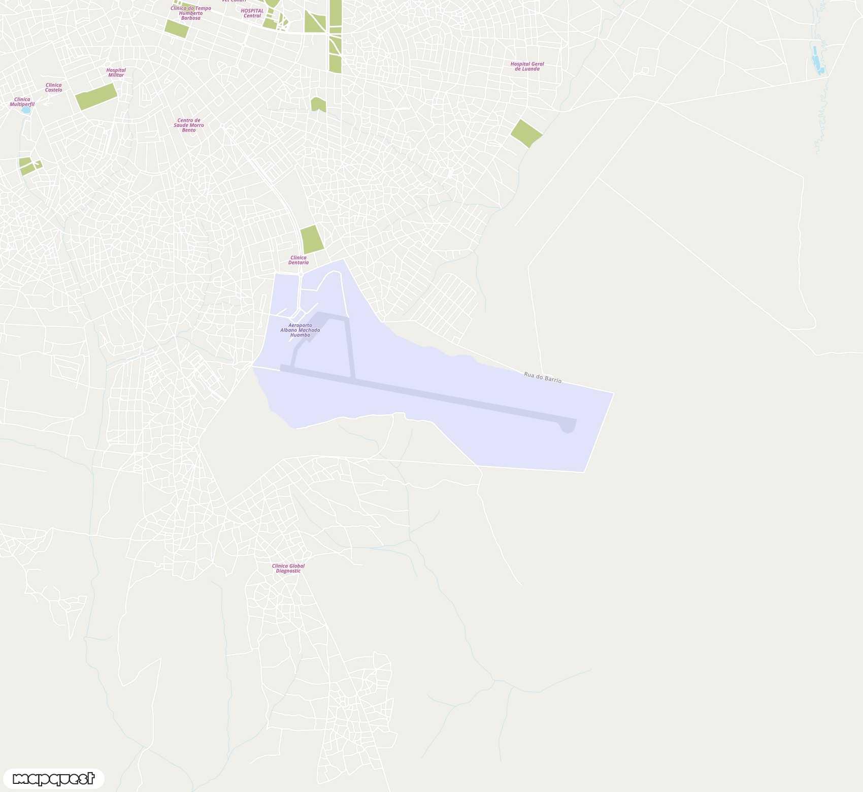 Carte de <span>Aéroport de </span>Nova Lisboa<span>(NOV)</span>