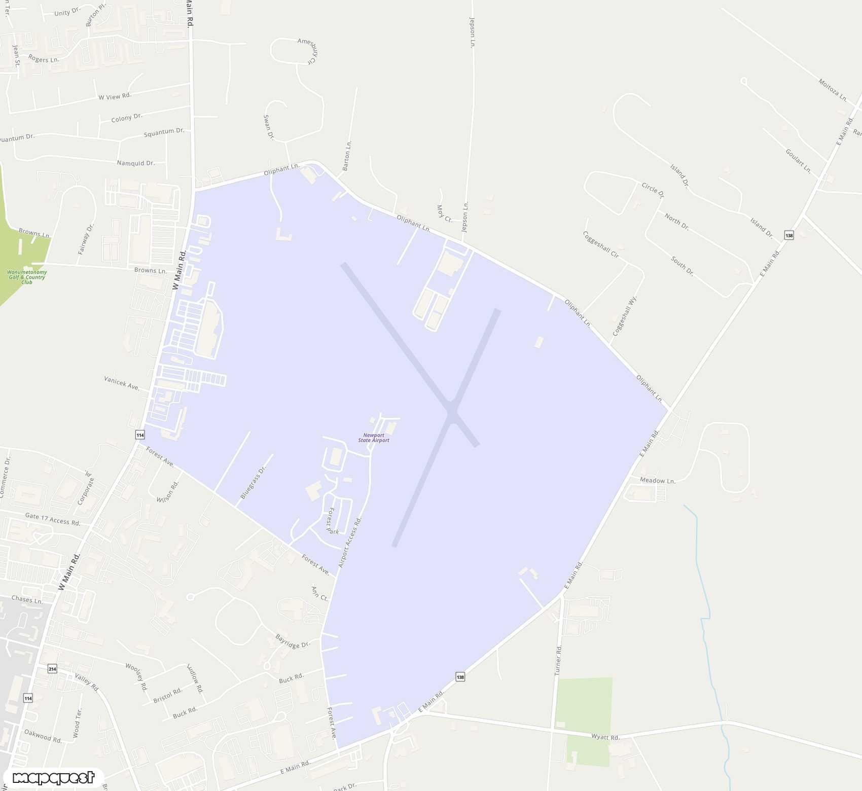 Carte de <span>Aérodrome de </span>Newport State<span>(NPT)</span>