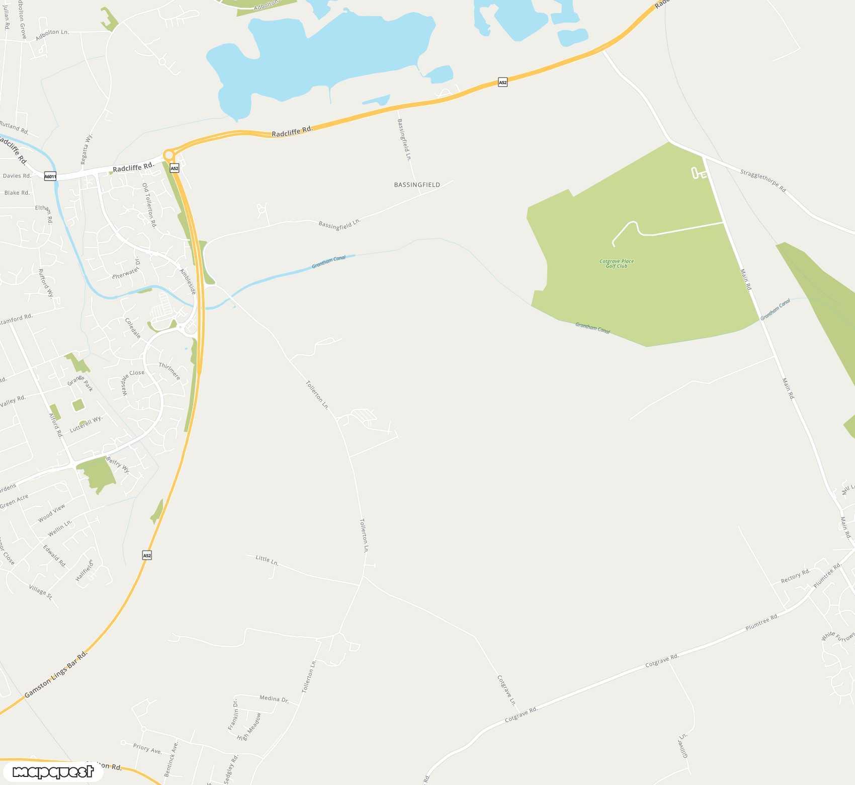 Carte de Nottingham <span>airport (NQT)</span>