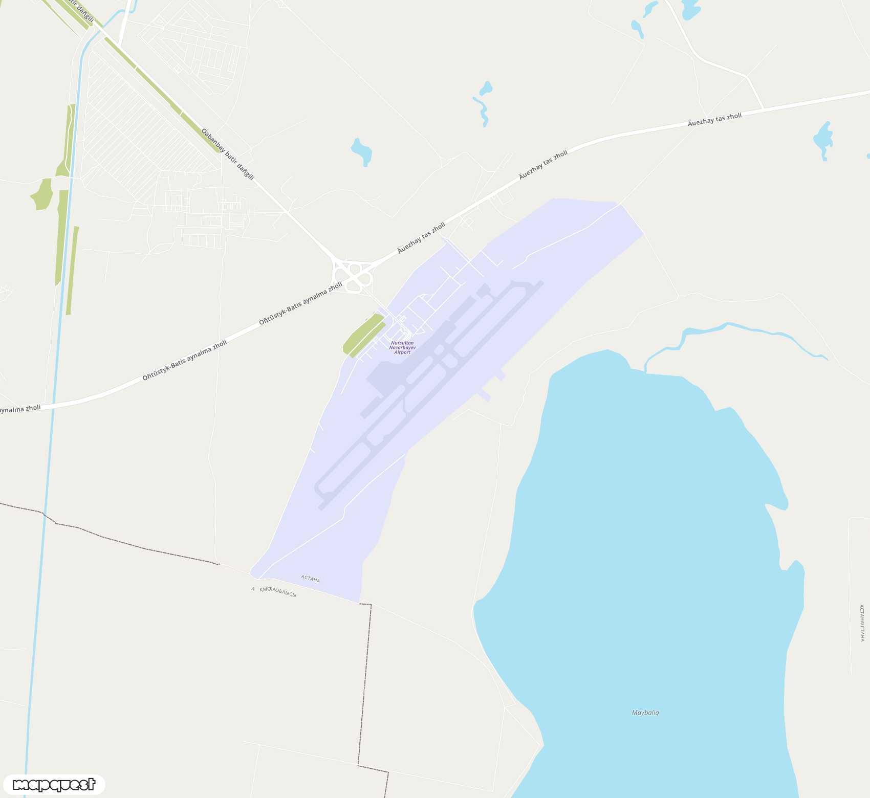 Carte de Nursultan Nazarbayev <span>international airport (NQZ)</span>