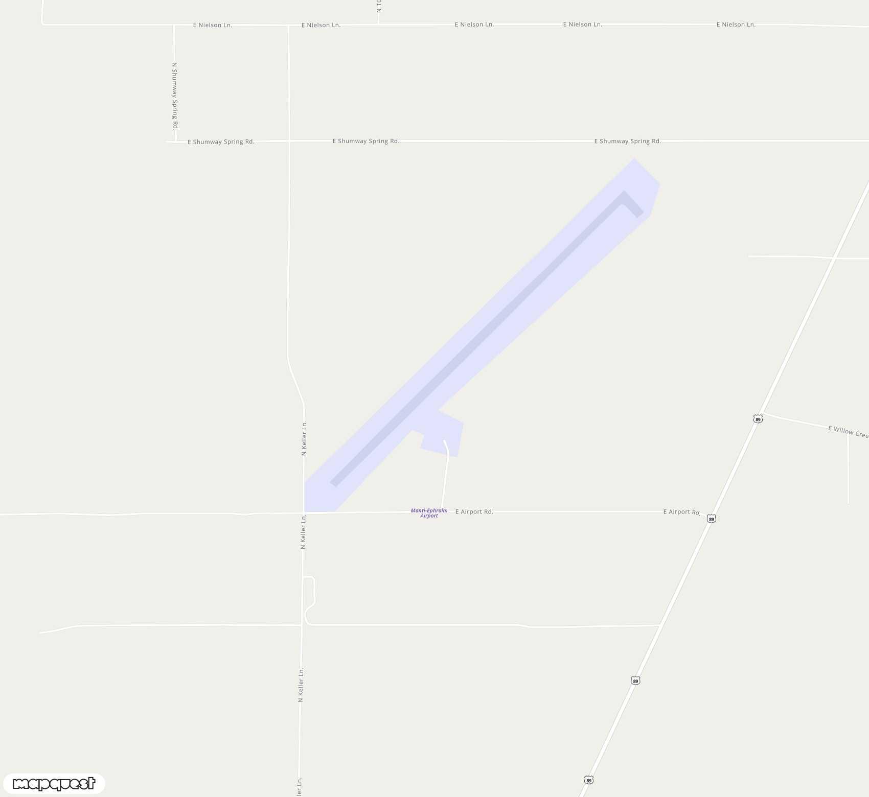 Carte de <span>Aérodrome de </span>Manti-Ephraim<span>(NTJ)</span>