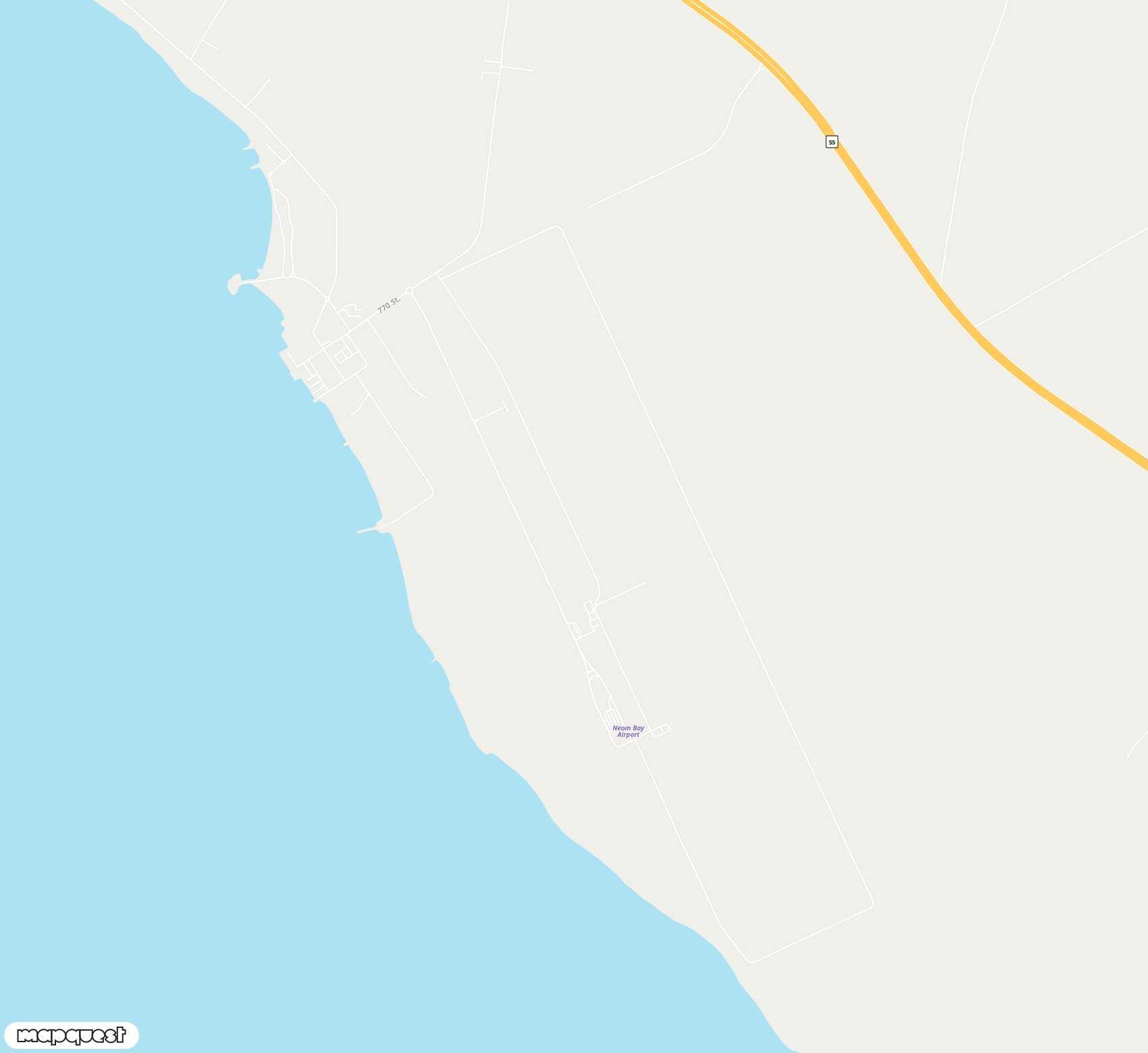 Carte de <span>Aéroport de </span>Neom Bay<span>(NUM)</span>