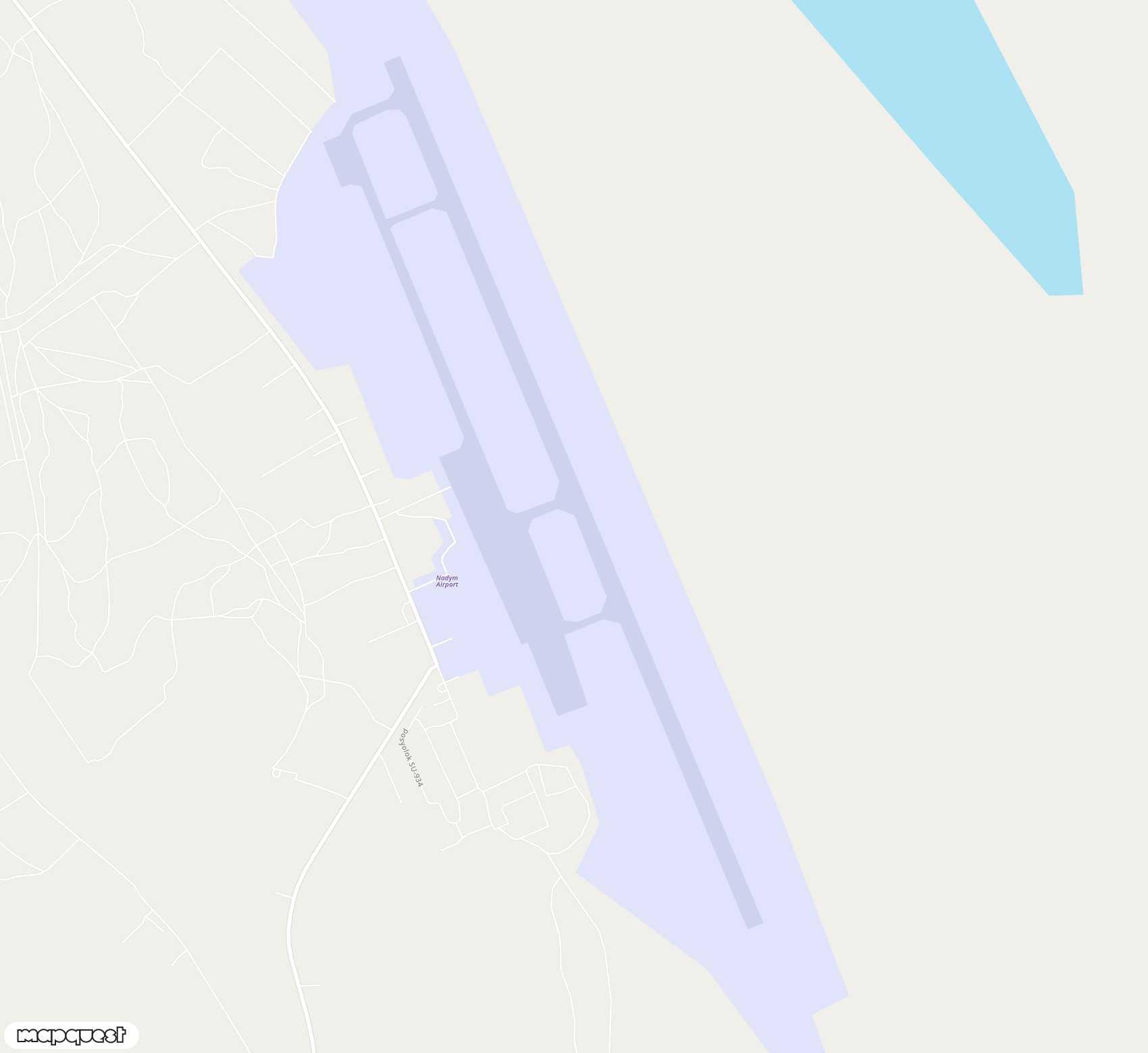 Carte de Nadym <span>airport (NYM)</span>