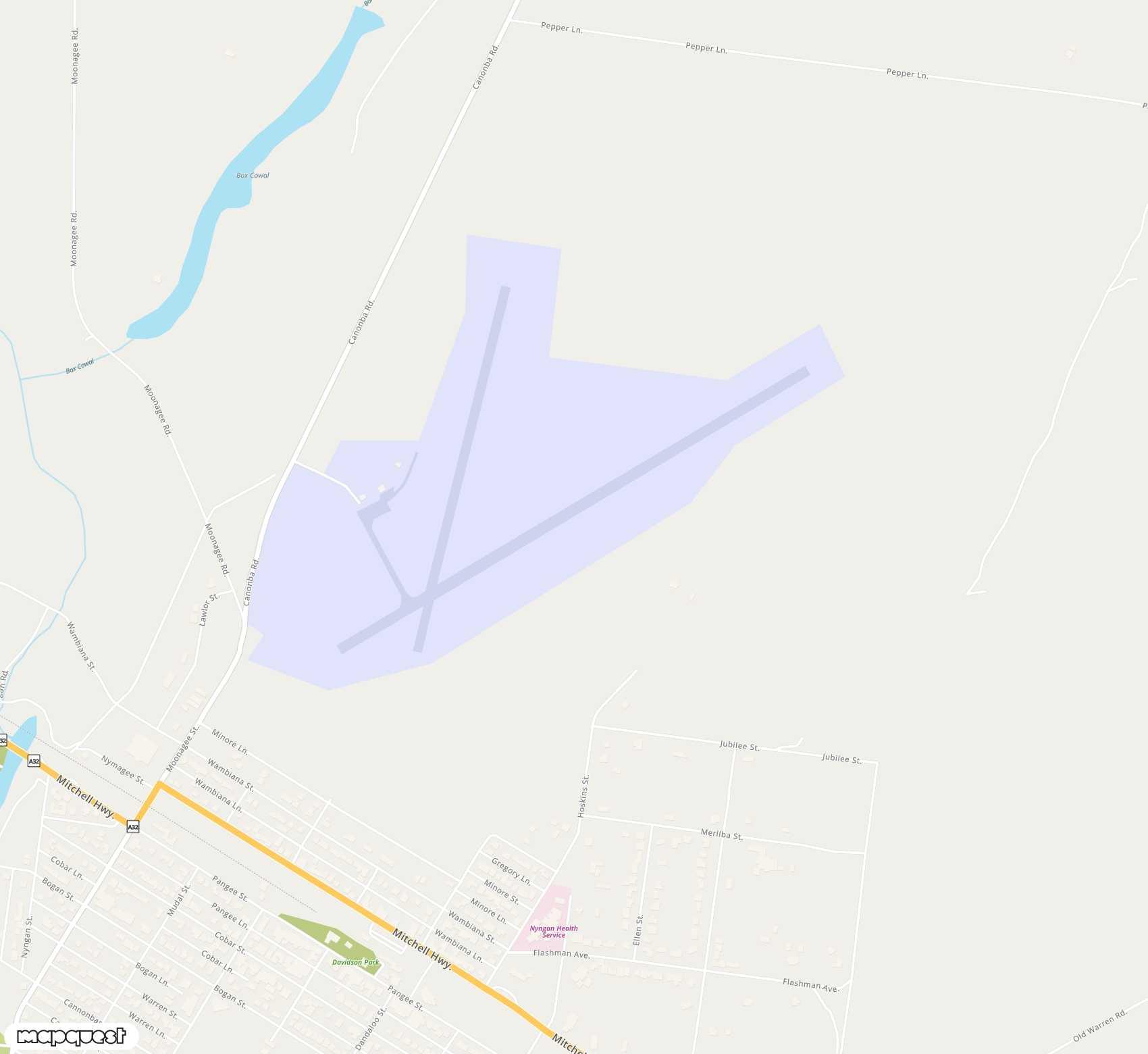 Carte de <span>Aérodrome de </span>Nyngan<span>(NYN)</span>