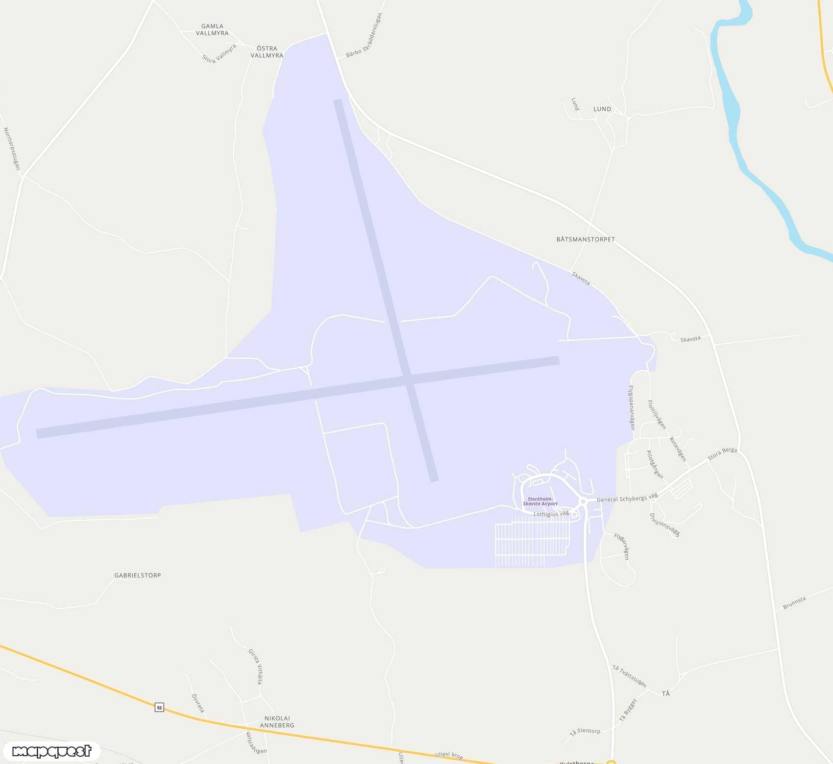 Carte de <span>Aéroport de </span>Stockholm Skavsta<span>(NYO)</span>