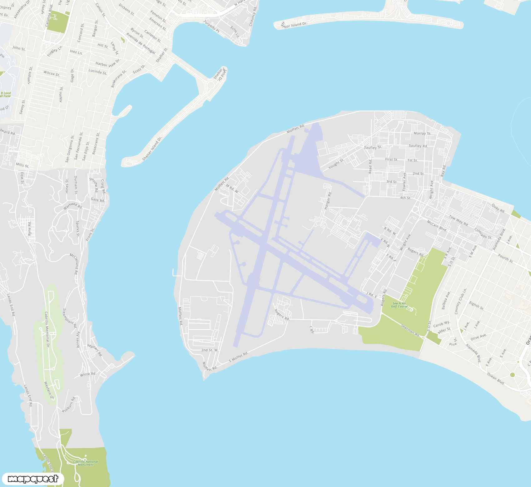 Carte de <span>Aéroport de </span>North Island Naval Air Station-Halsey Field<span>(NZY)</span>