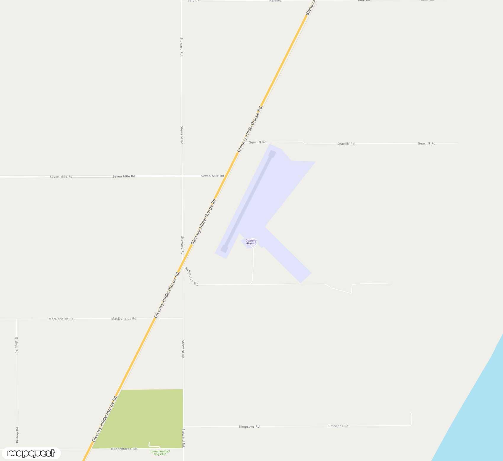 Carte de Oamaru <span>airport (OAM)</span>