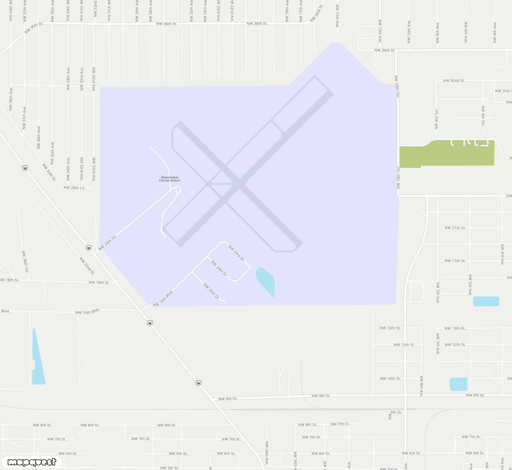 Carte de <span>Aérodrome de </span>Okeechobee County<span>(OBE)</span>