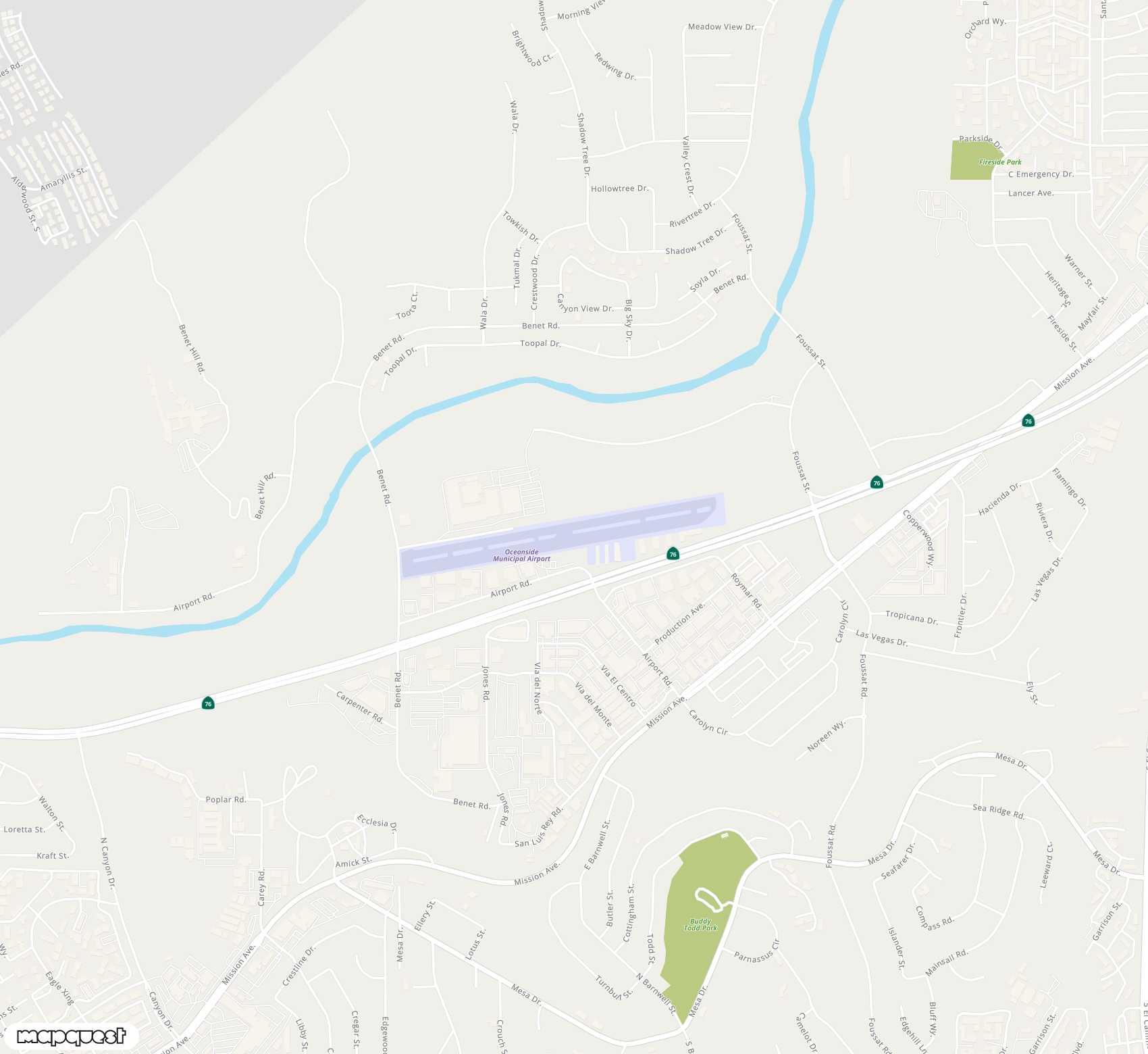 Carte de <span>Aérodrome de </span>Oceanside Municipal<span>(OCN)</span>