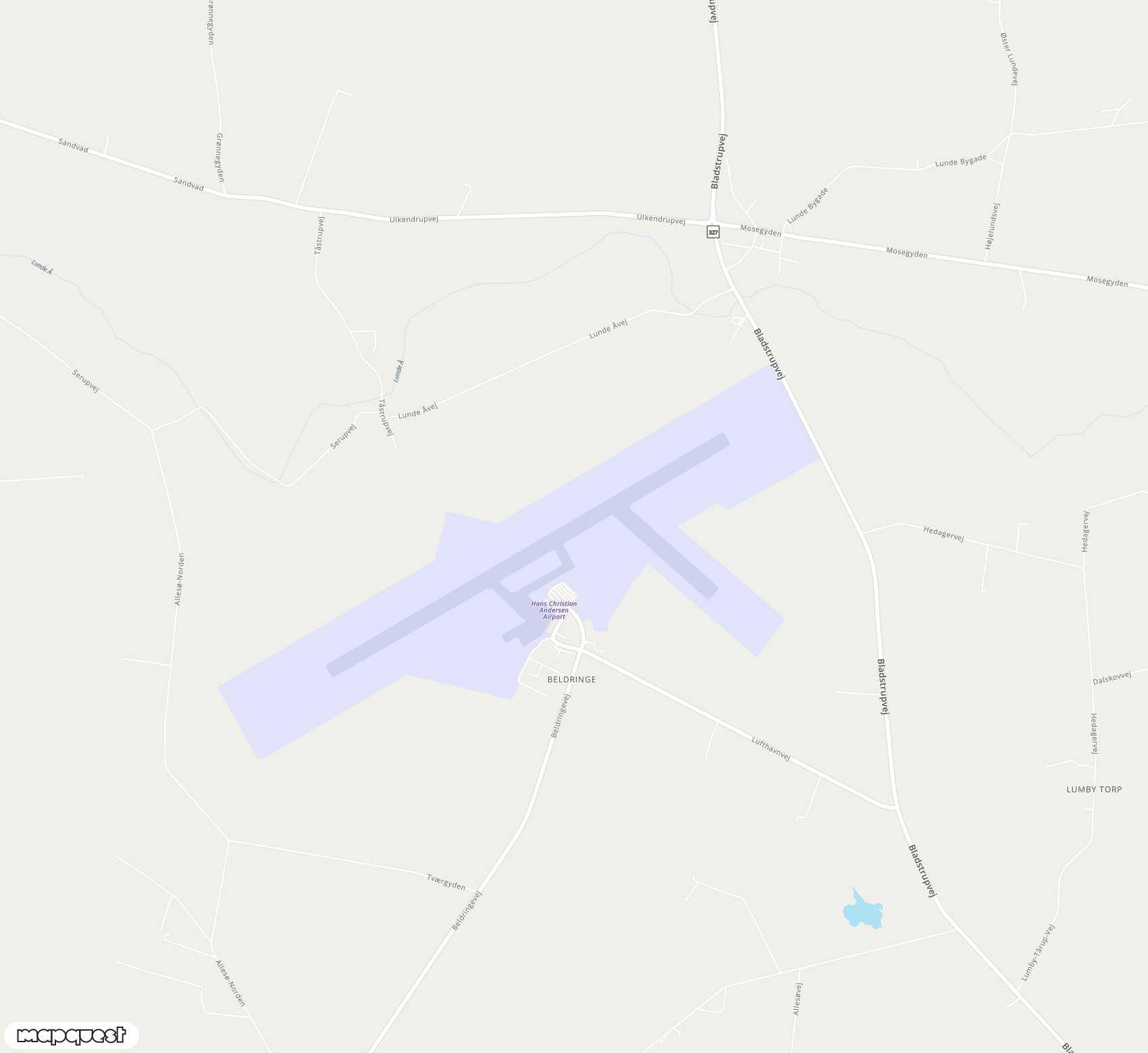 Carte de Odense <span>airport (ODE)</span>
