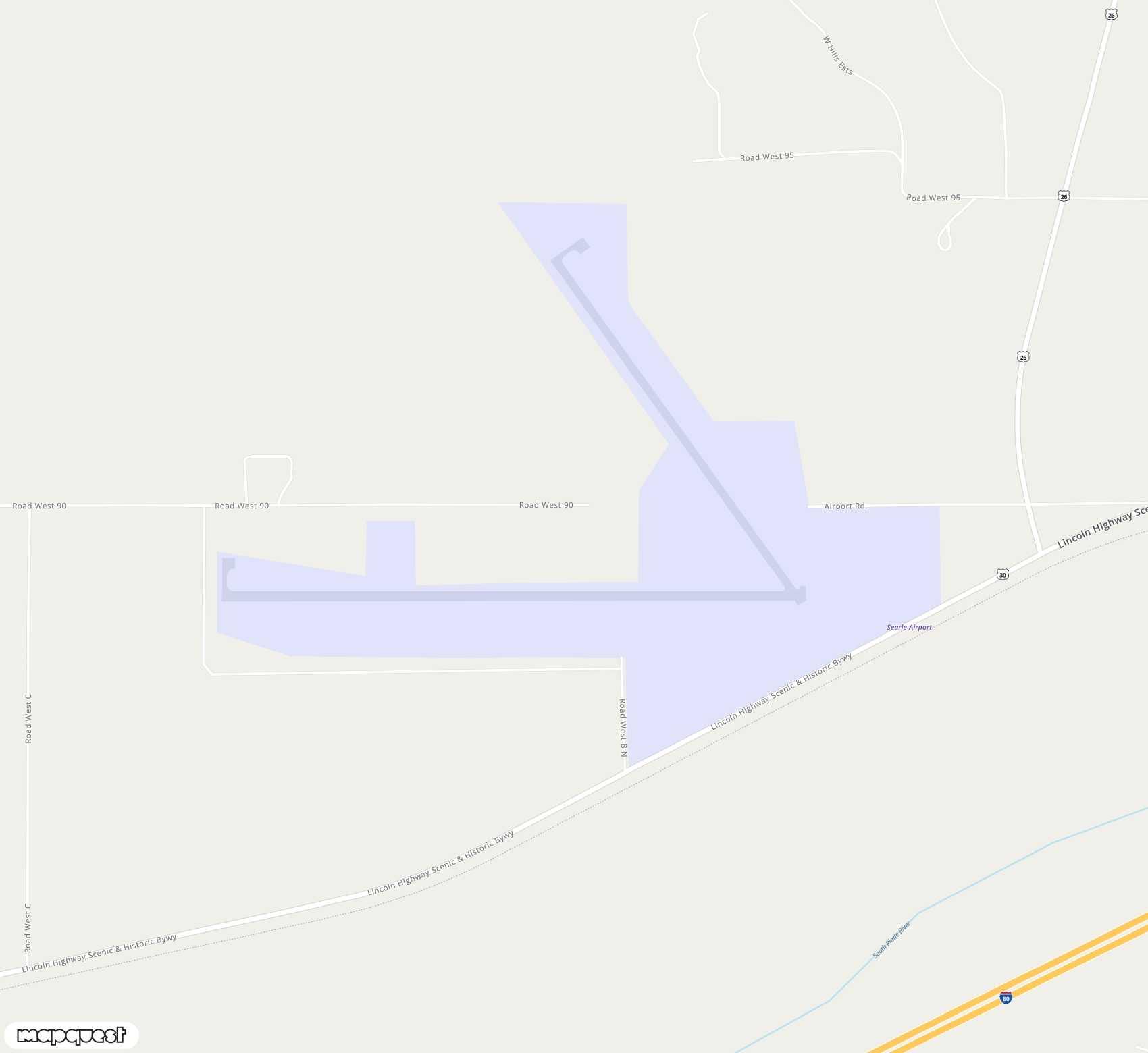 Carte de <span>Aérodrome de </span>Searle Field<span>(OGA)</span>