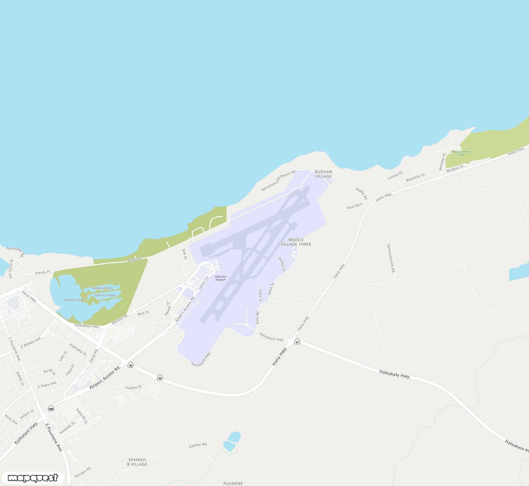 Carte de Kahului <span>airport (OGG)</span>