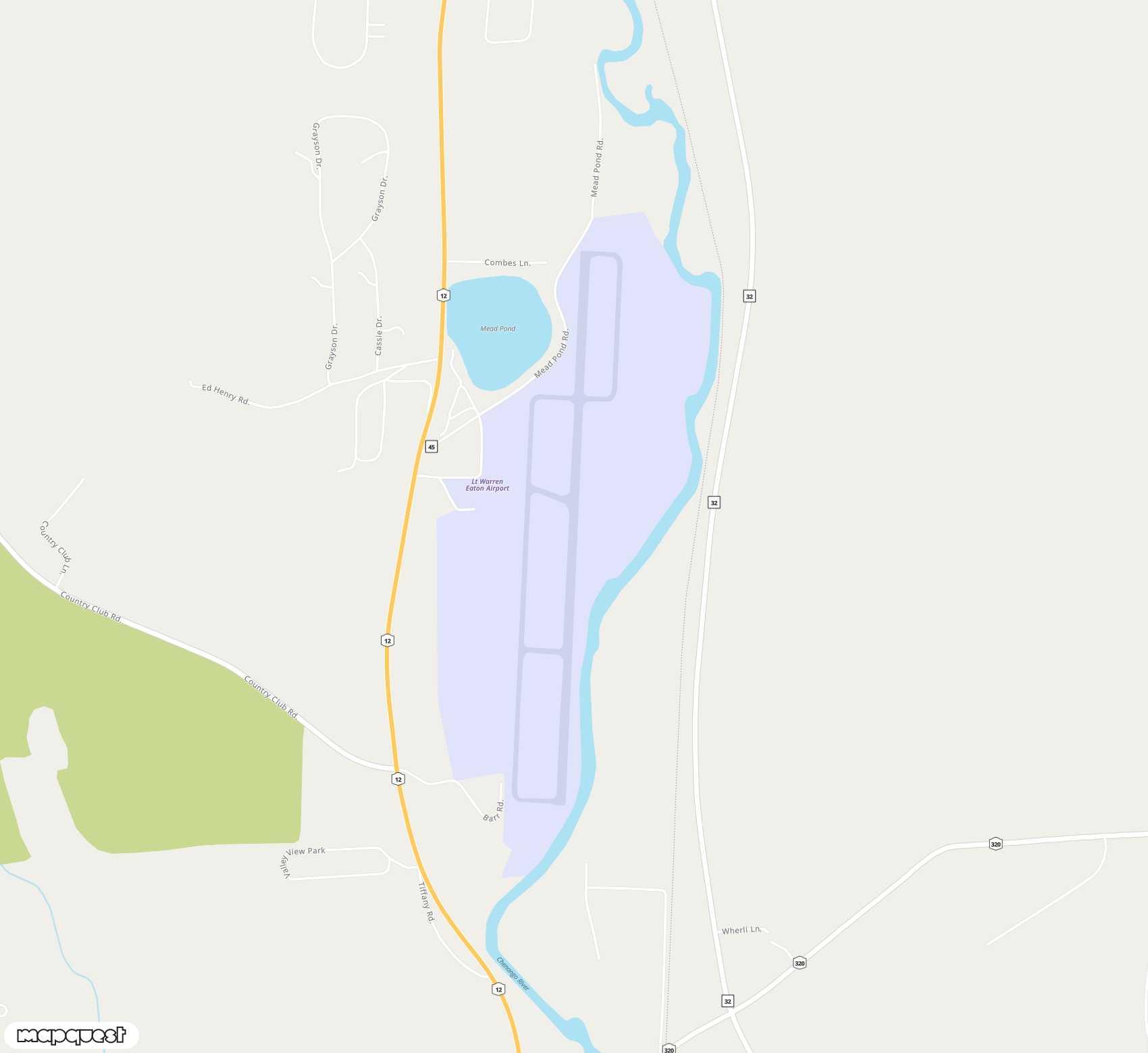 Carte de <span>Aérodrome de </span>Lt Warren Eaton<span>(OIC)</span>