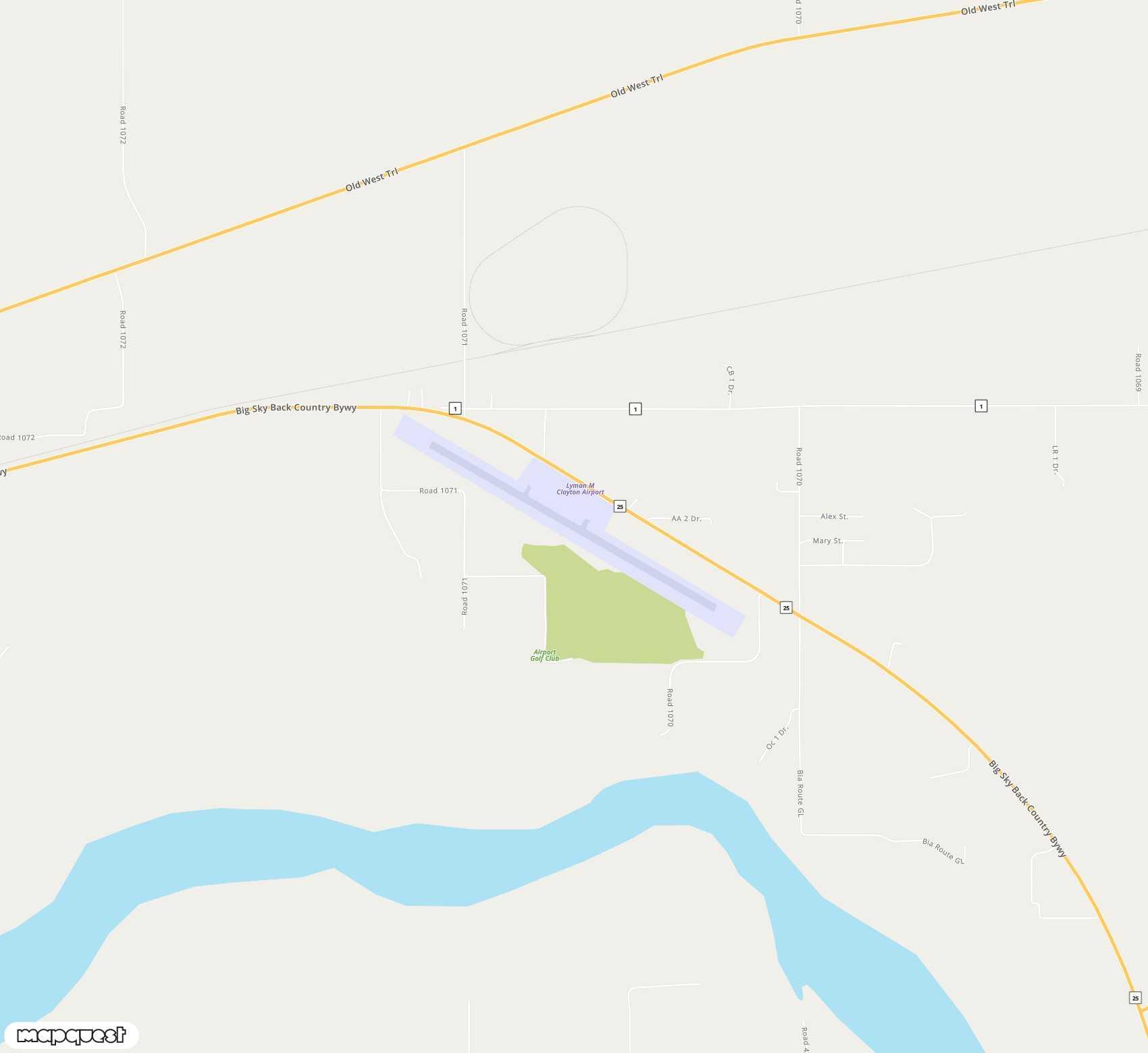 Carte de L M Clayton <span>airport (OLF)</span>