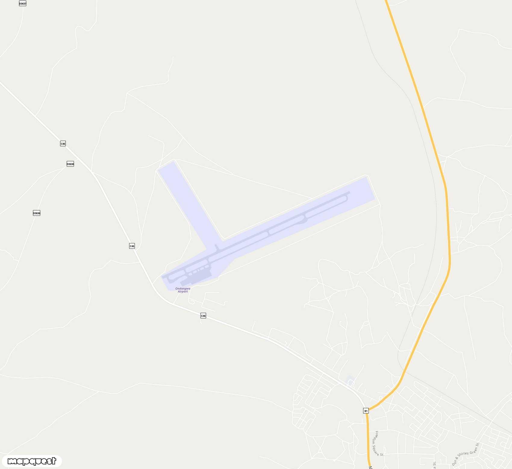 Carte de Ondangwa <span>airport (OND)</span>