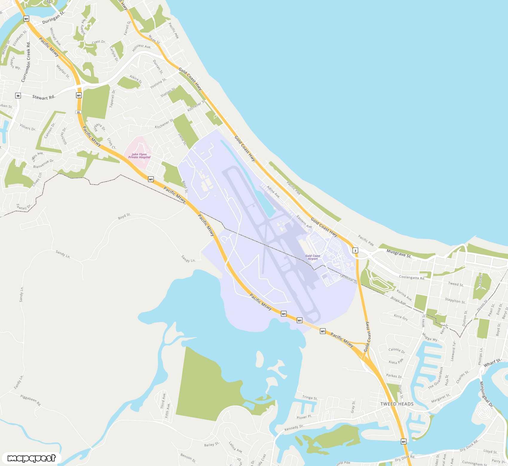 Carte de Gold Coast <span>airport (OOL)</span>