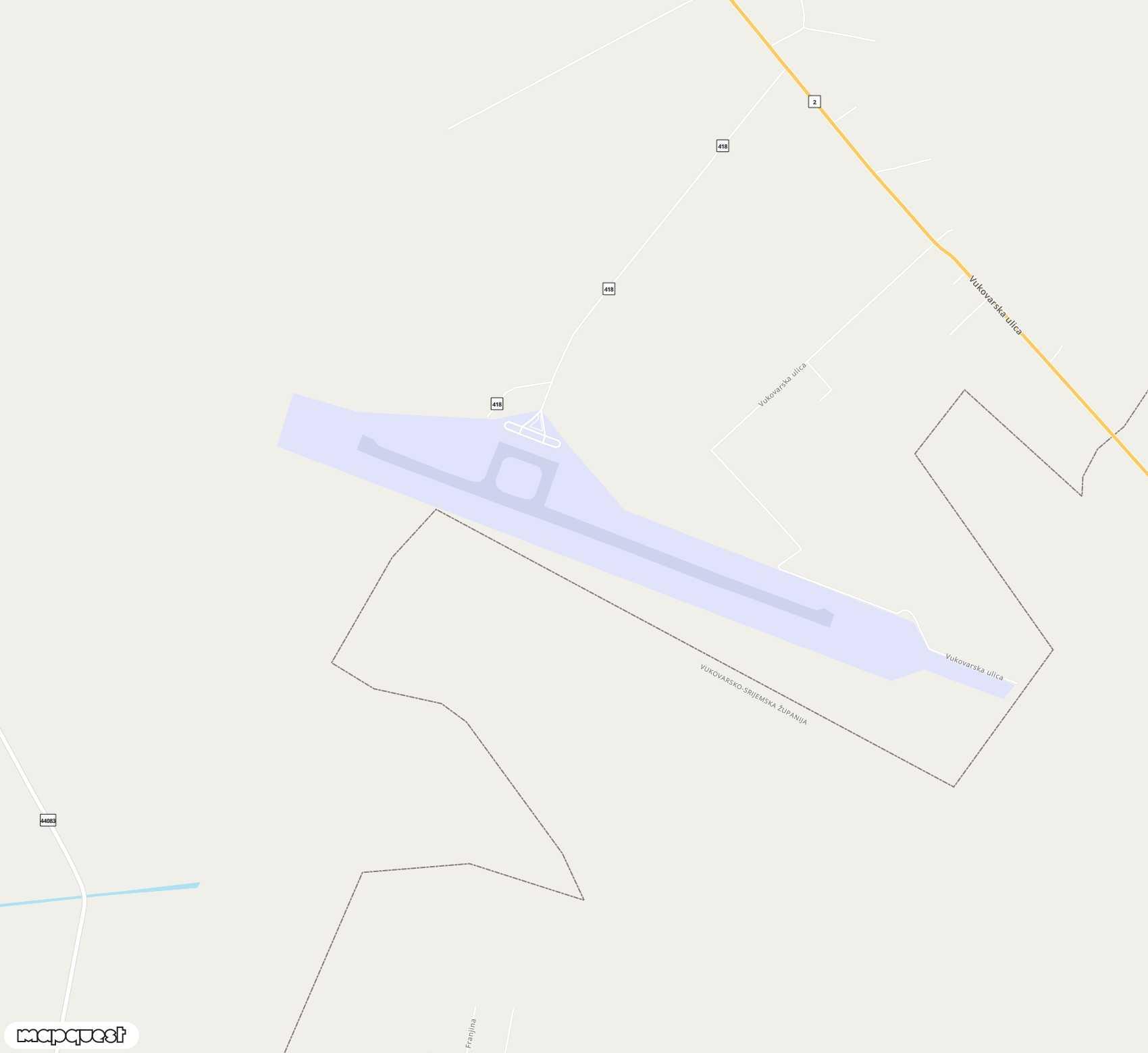 Carte de Osijek <span>airport (OSI)</span>