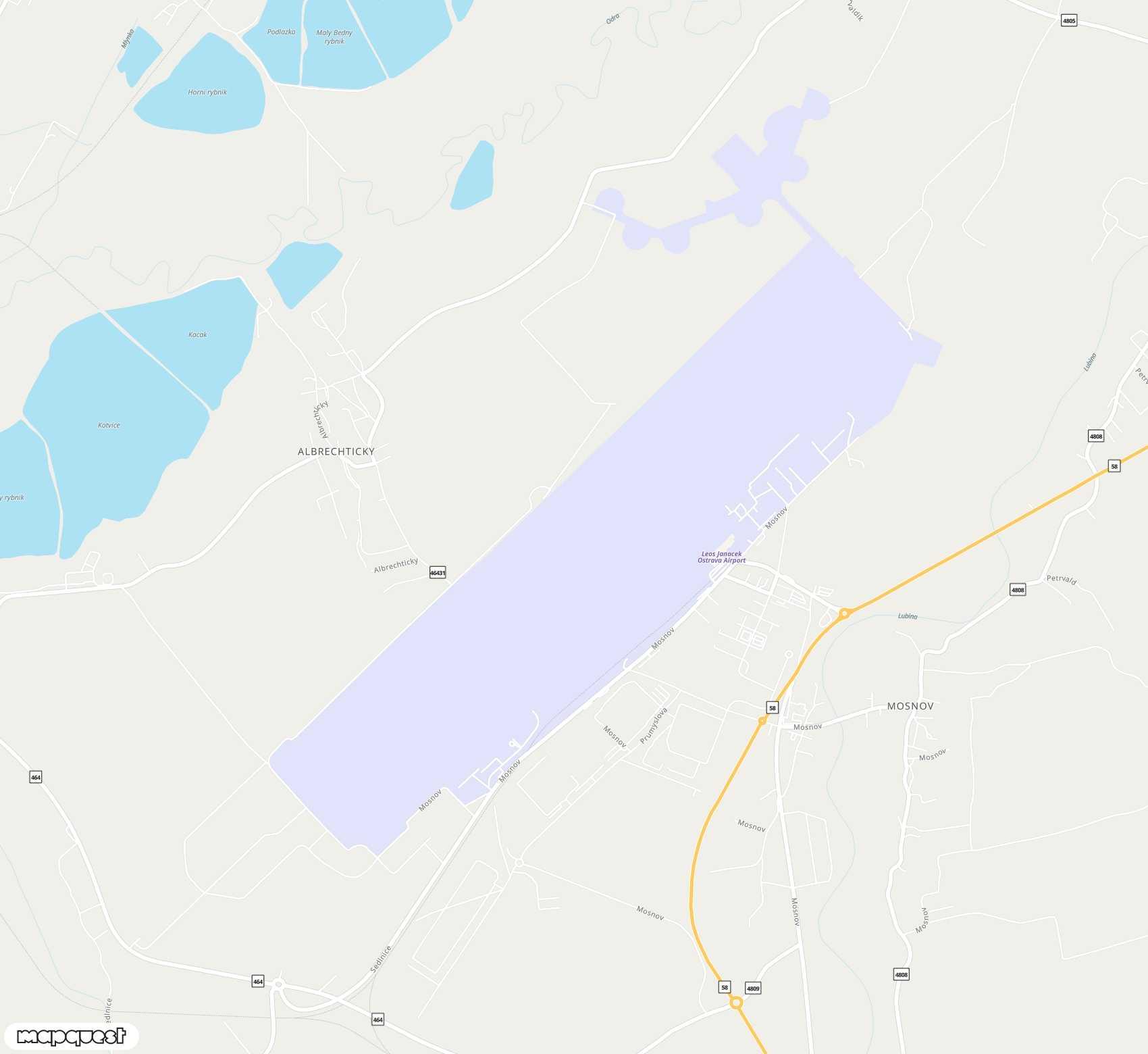 Carte de Ostrava Leos Janá?ek <span>airport (OSR)</span>