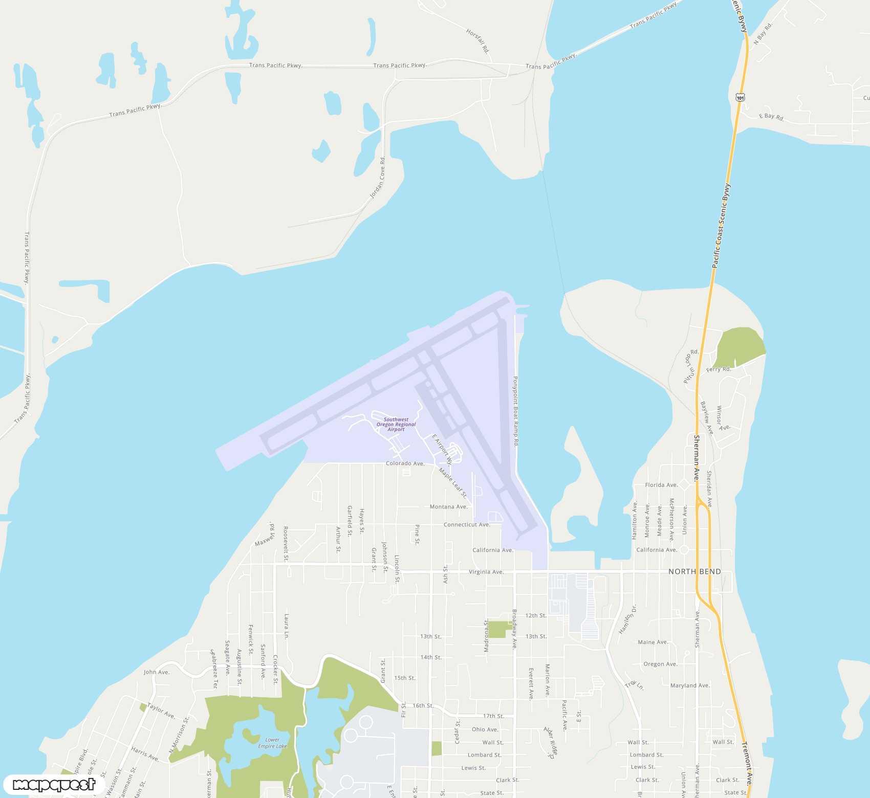 Carte de <span>Aéroport de </span>Southwest Oregon Regional<span>(OTH)</span>