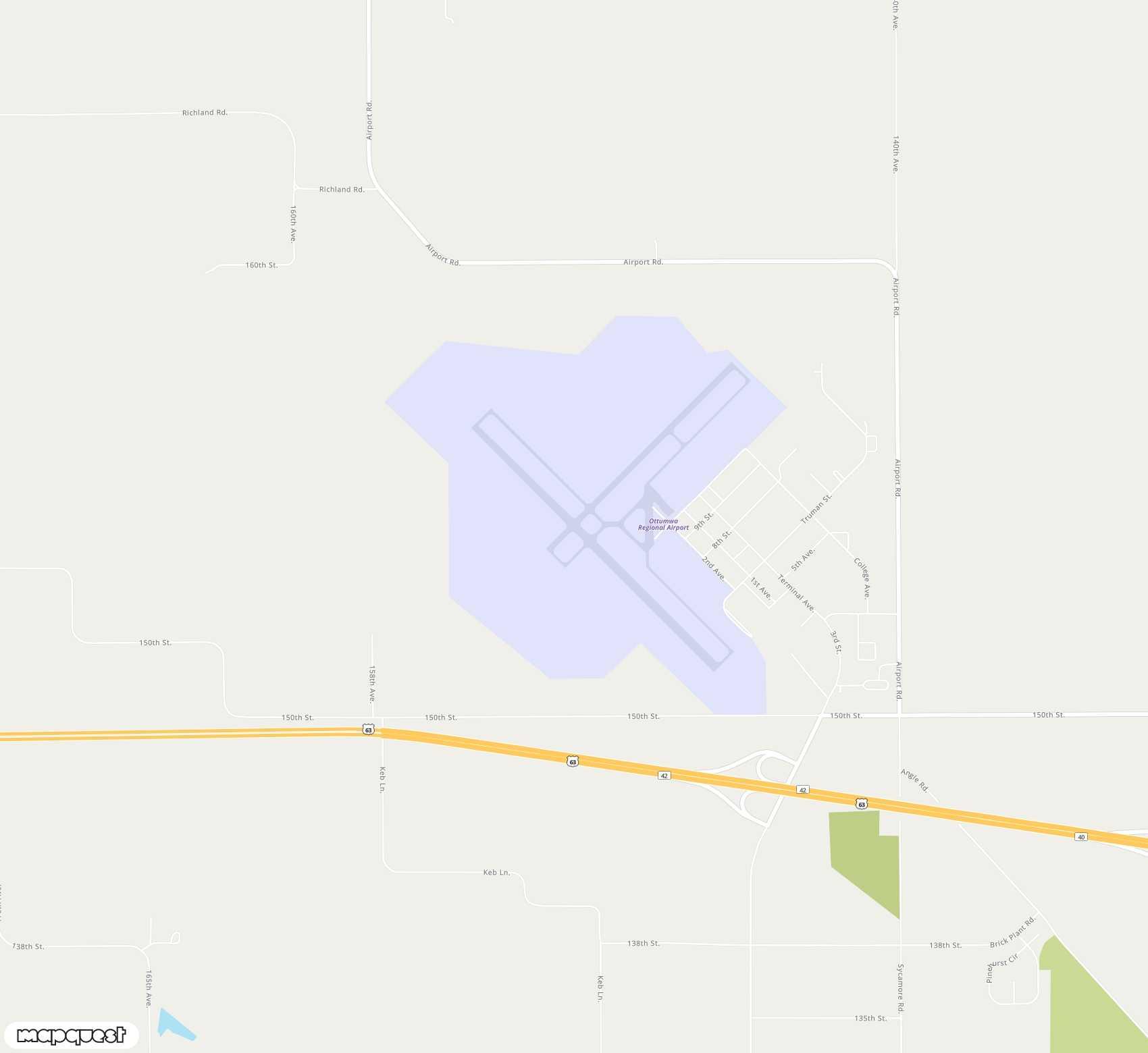 Carte de <span>Aéroport de </span>Ottumwa Regional<span>(OTM)</span>