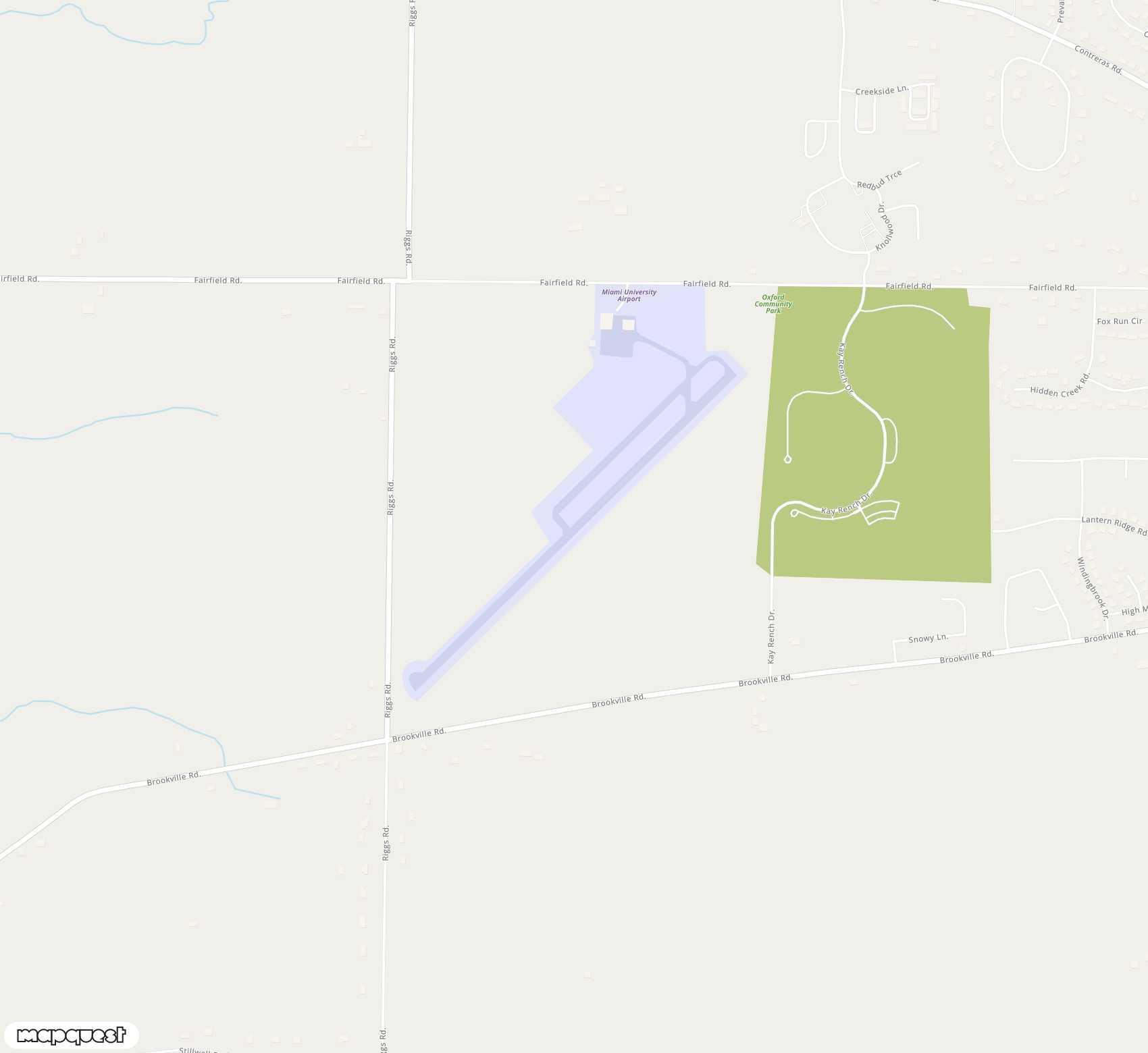 Carte de <span>Aérodrome de </span>Miami University<span>(OXD)</span>