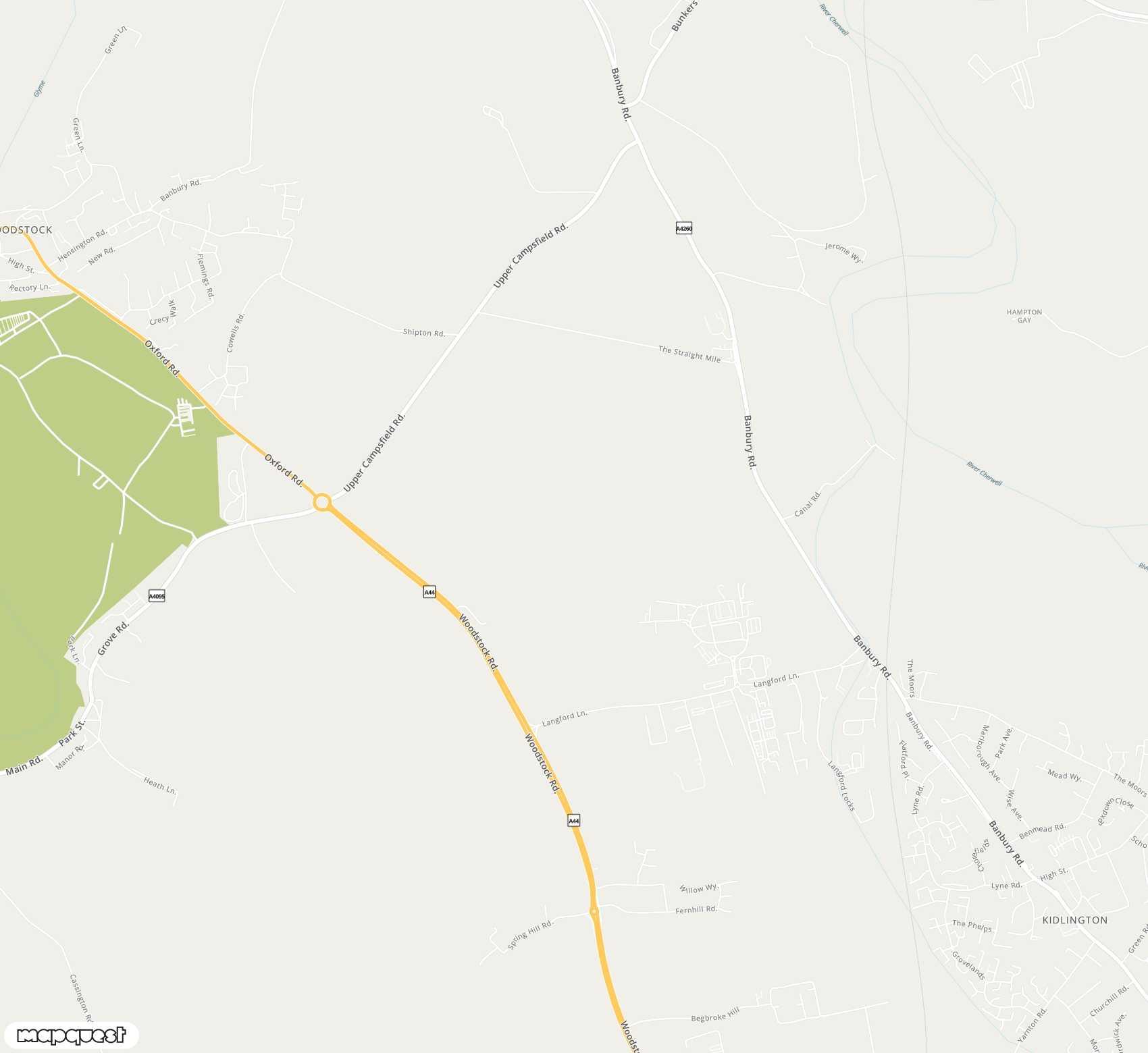 Carte de Oxford (Kidlington) <span>airport (OXF)</span>