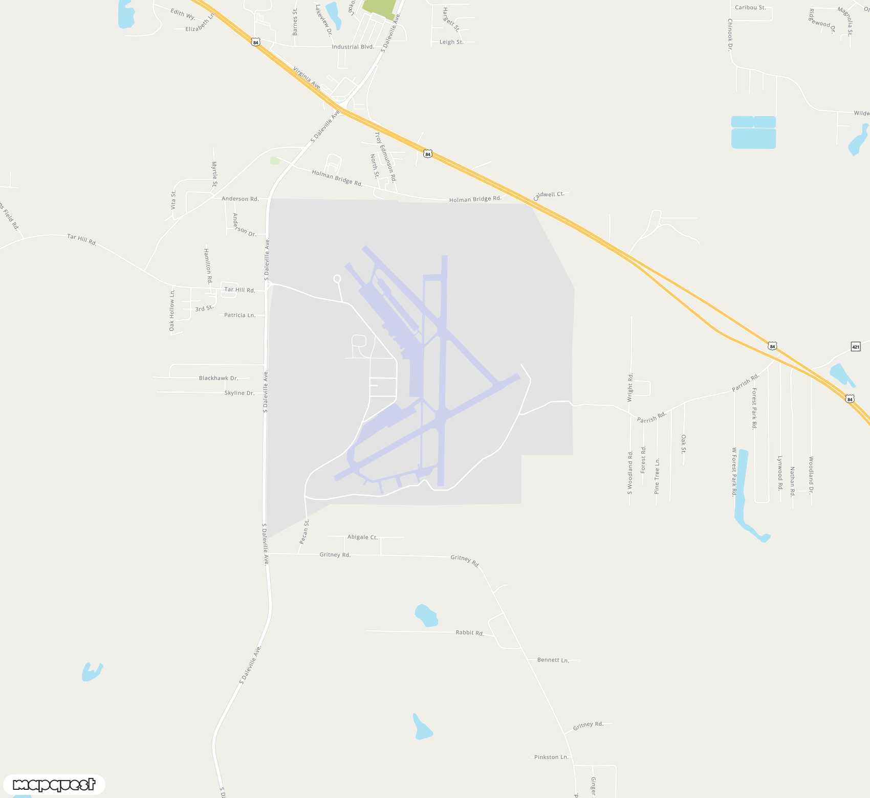 Carte de <span>Aéroport de </span>Cairns AAF (Fort Rucker) Air Field<span>(OZR)</span>