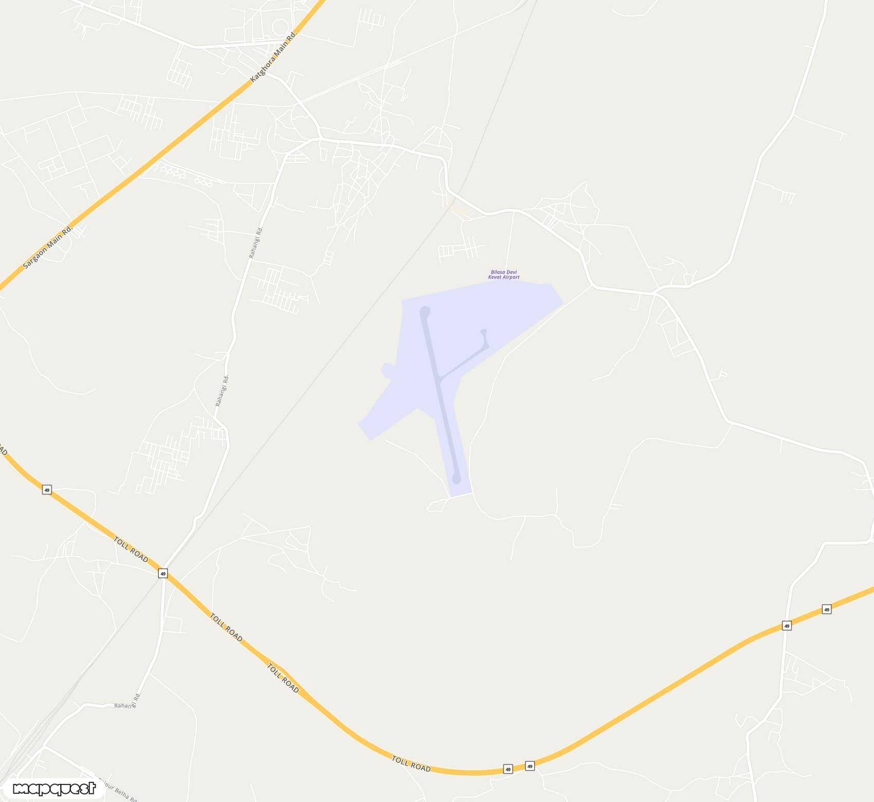 Carte de Bilaspur <span>airport (PAB)</span>