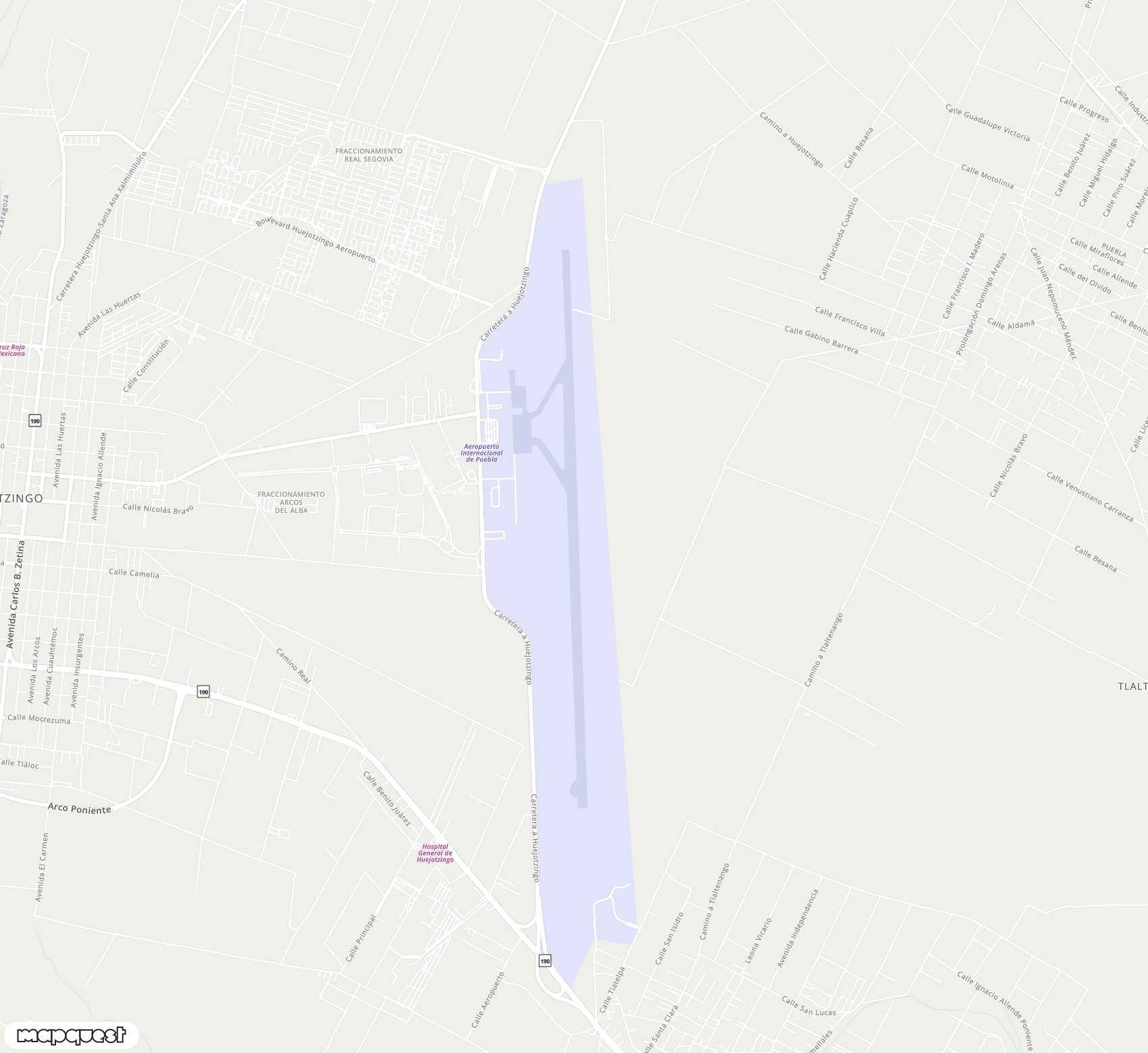 Carte de Hermanos Serdán <span>airport (PBC)</span>