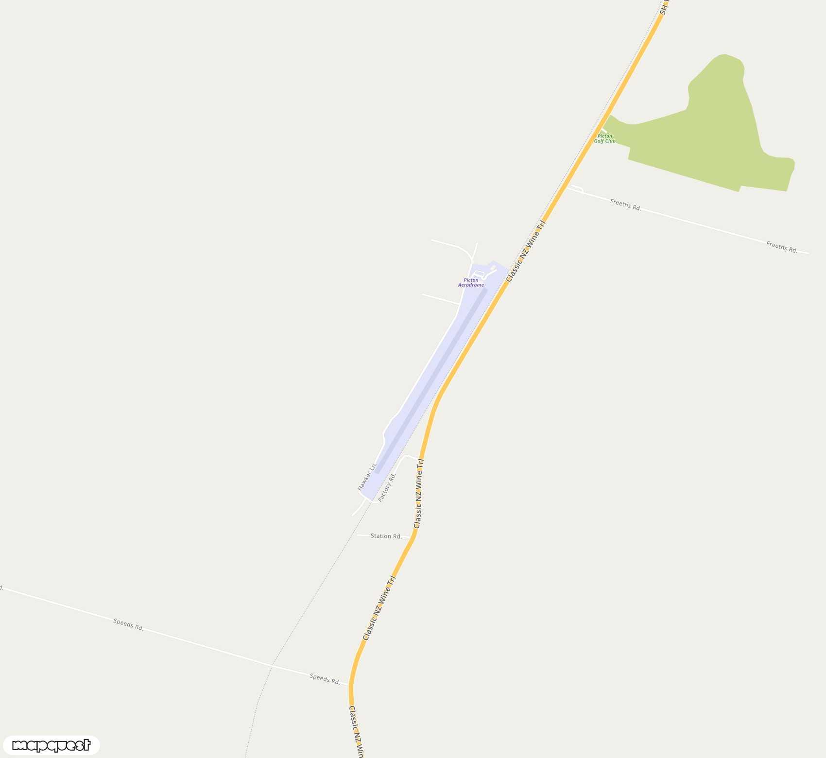 Carte de Picton Aerodrome <span>airfield (PCN)</span>