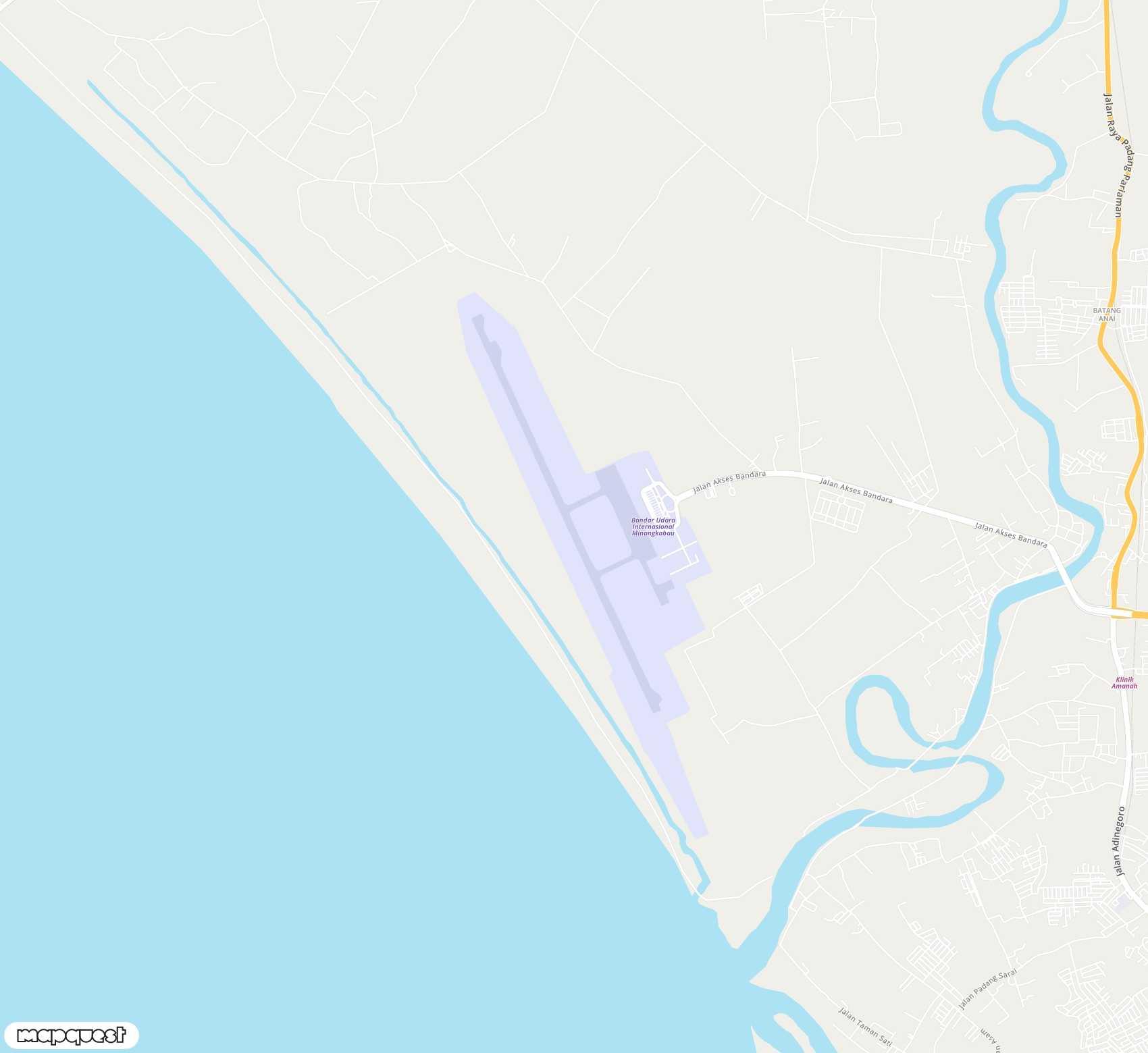 Carte de Minangkabau <span>airport (PDG)</span>