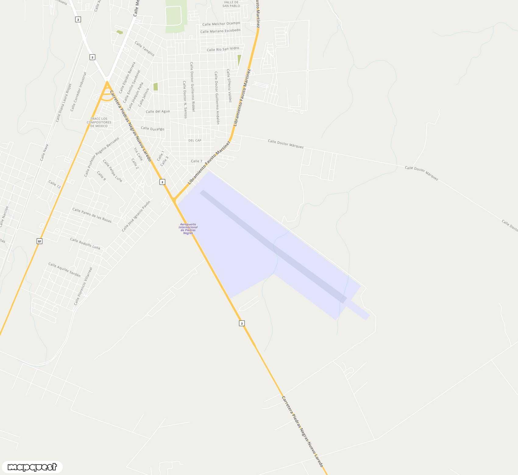 Carte de Piedras Negras <span>airport (PDS)</span>