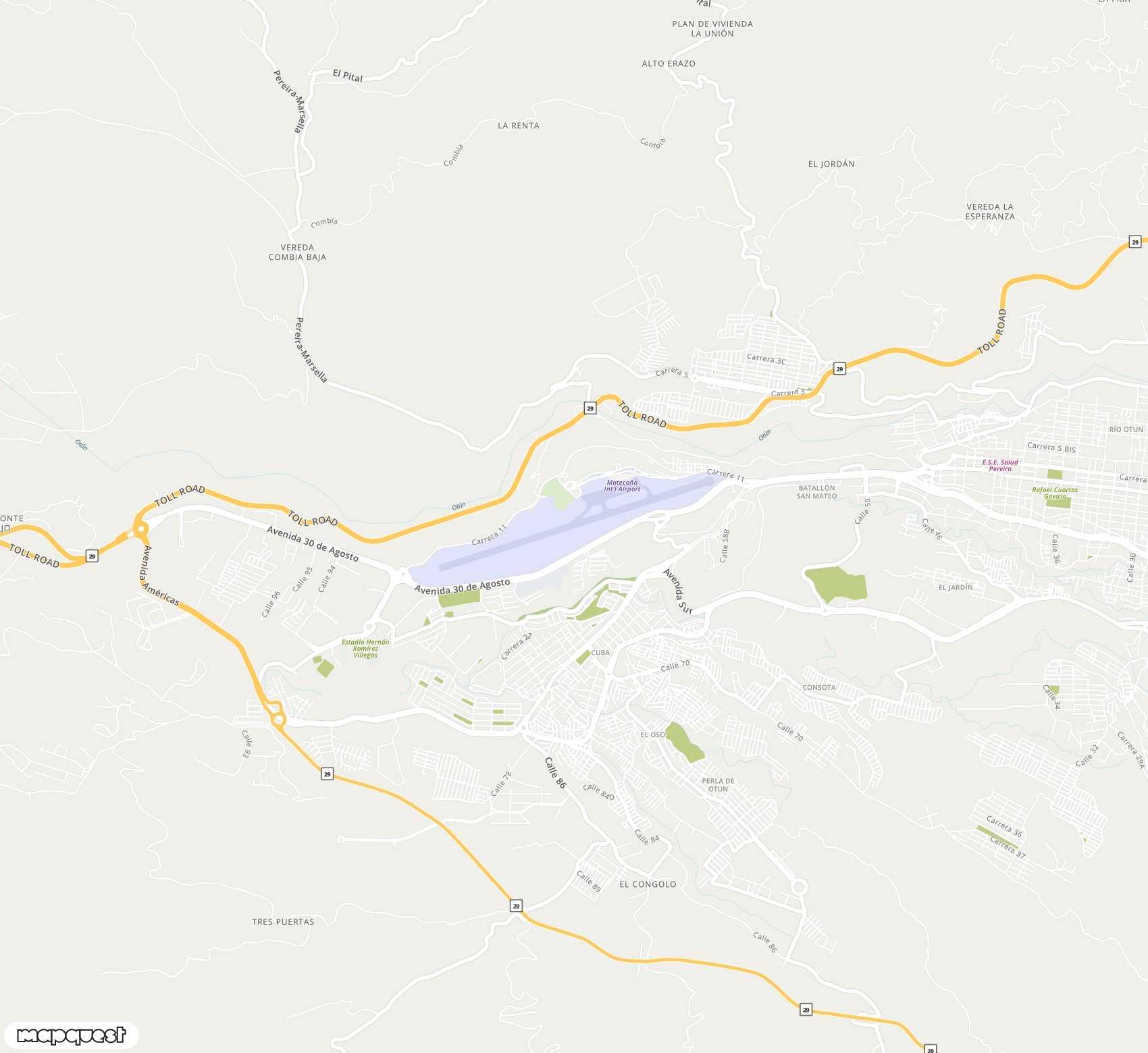 Carte de Matecaña <span>airport (PEI)</span>