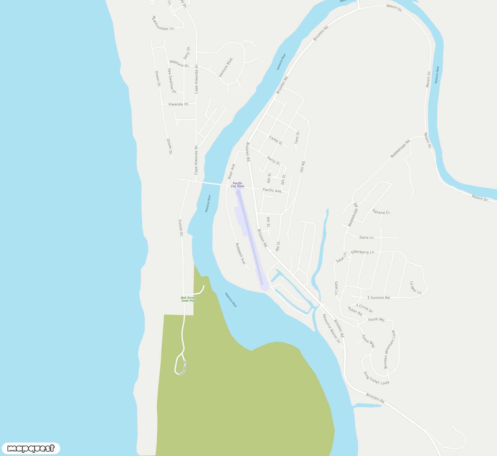 Carte de <span>Aérodrome de </span>Pacific City State<span>(PFC)</span>