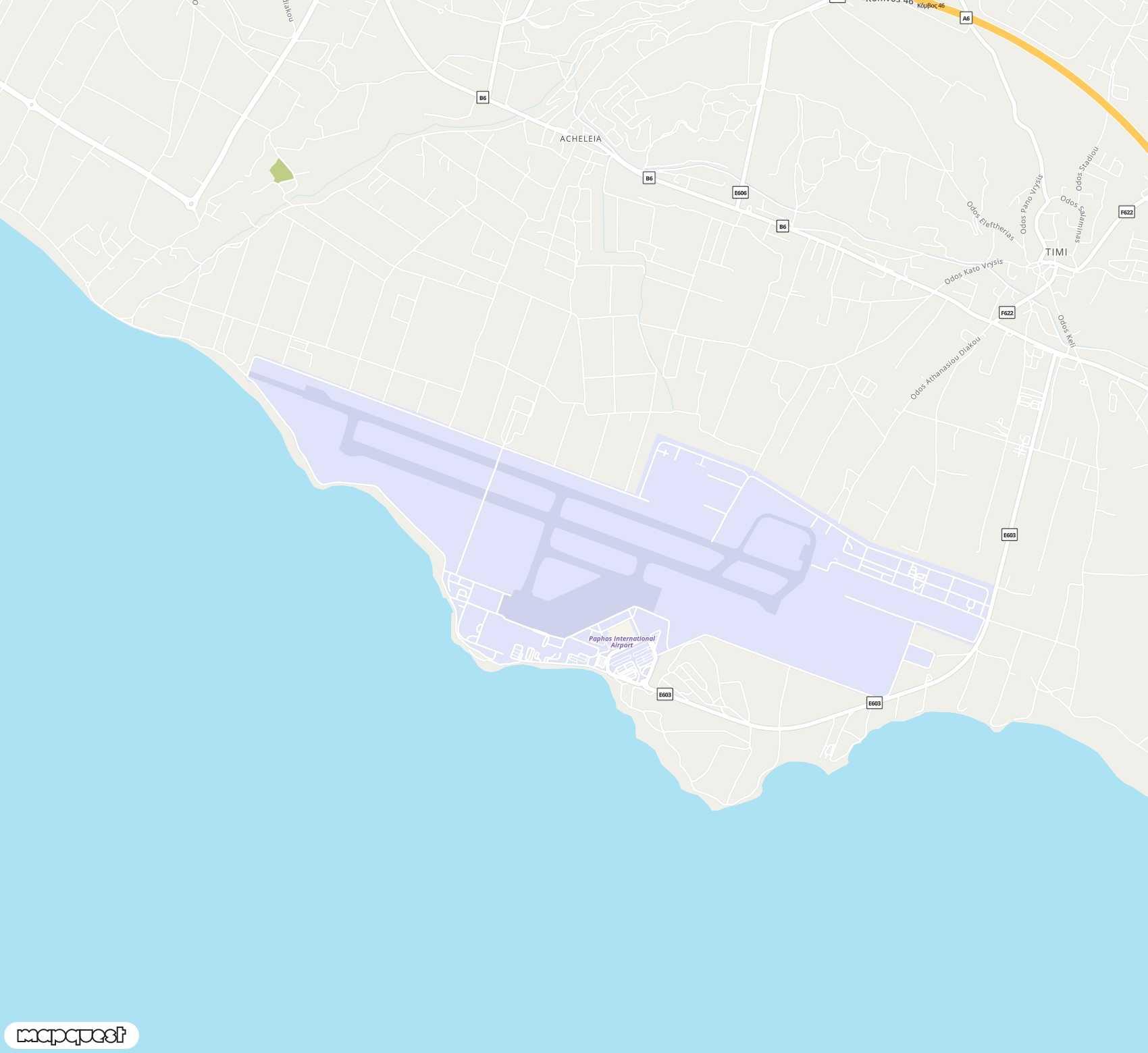 Carte de Paphos <span>airport (PFO)</span>