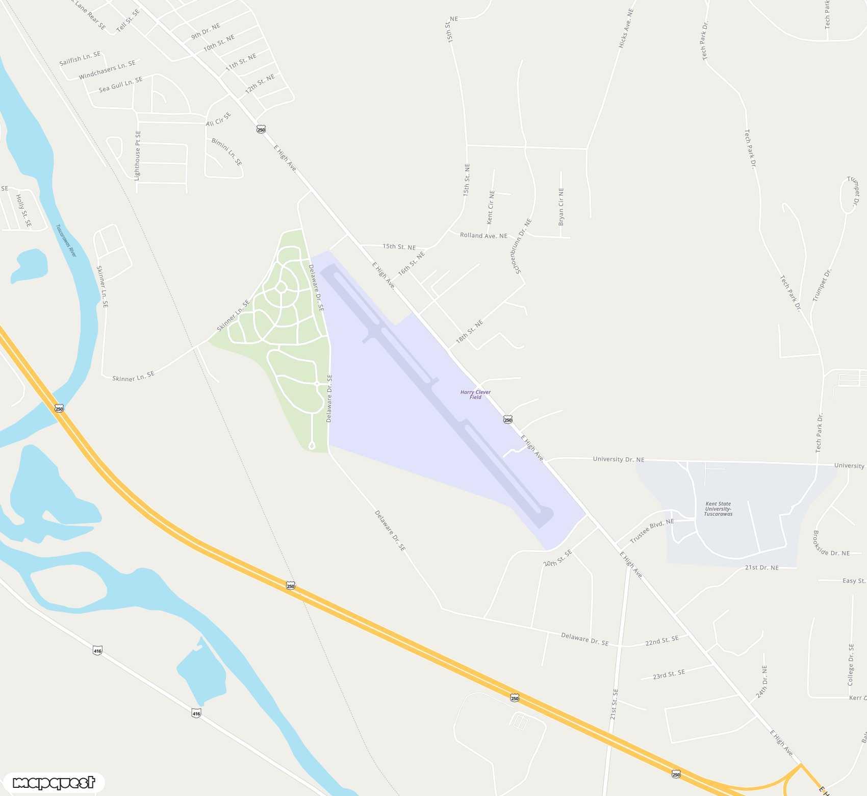 Carte de <span>Aérodrome de </span>Harry Clever Field<span>(PHD)</span>