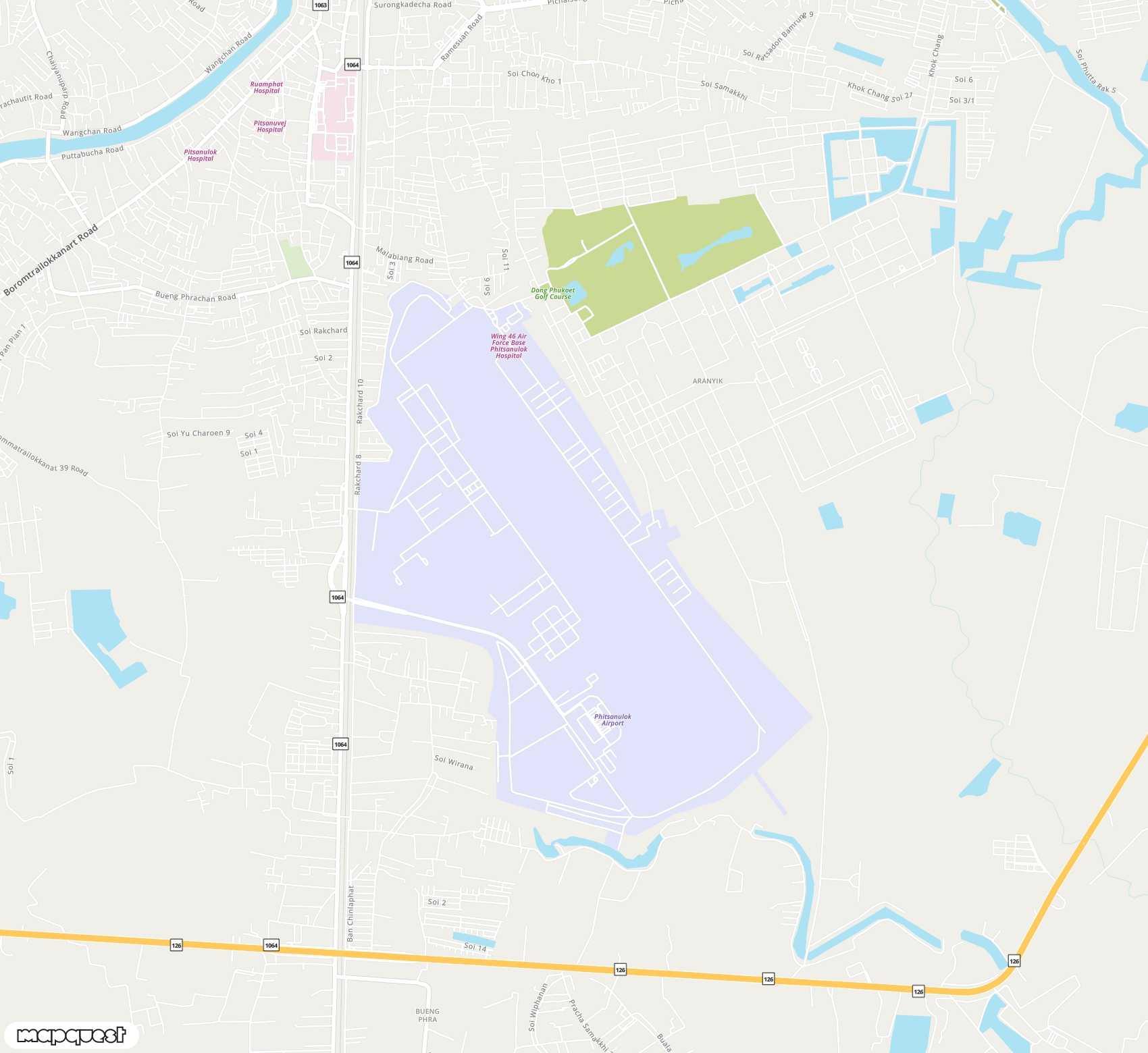 Carte de <span>Aéroport de </span>Phitsanulok<span>(PHS)</span>