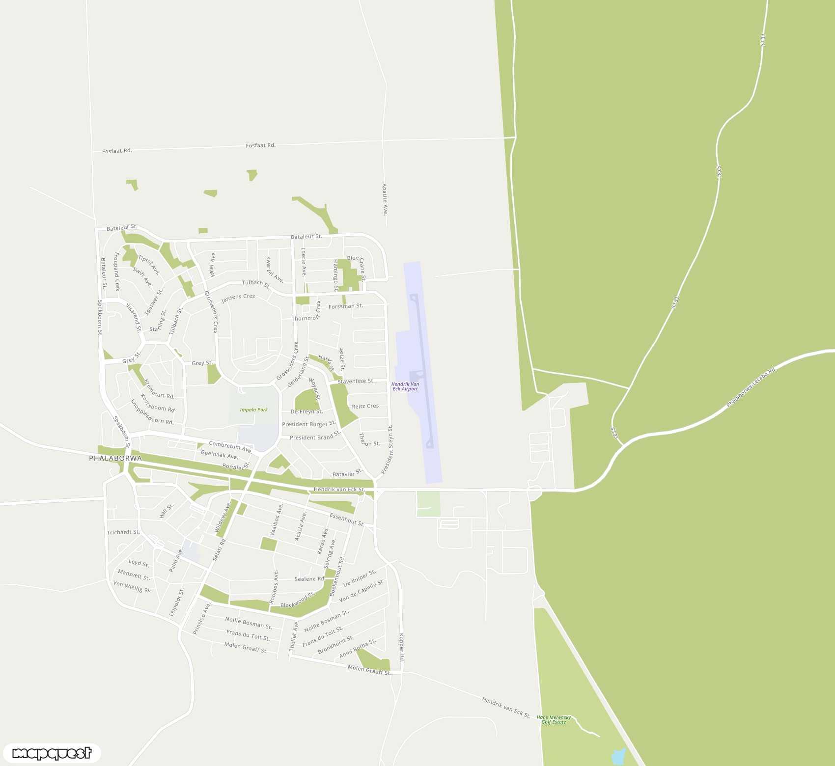 Carte de Hendrik Van Eck <span>airport (PHW)</span>