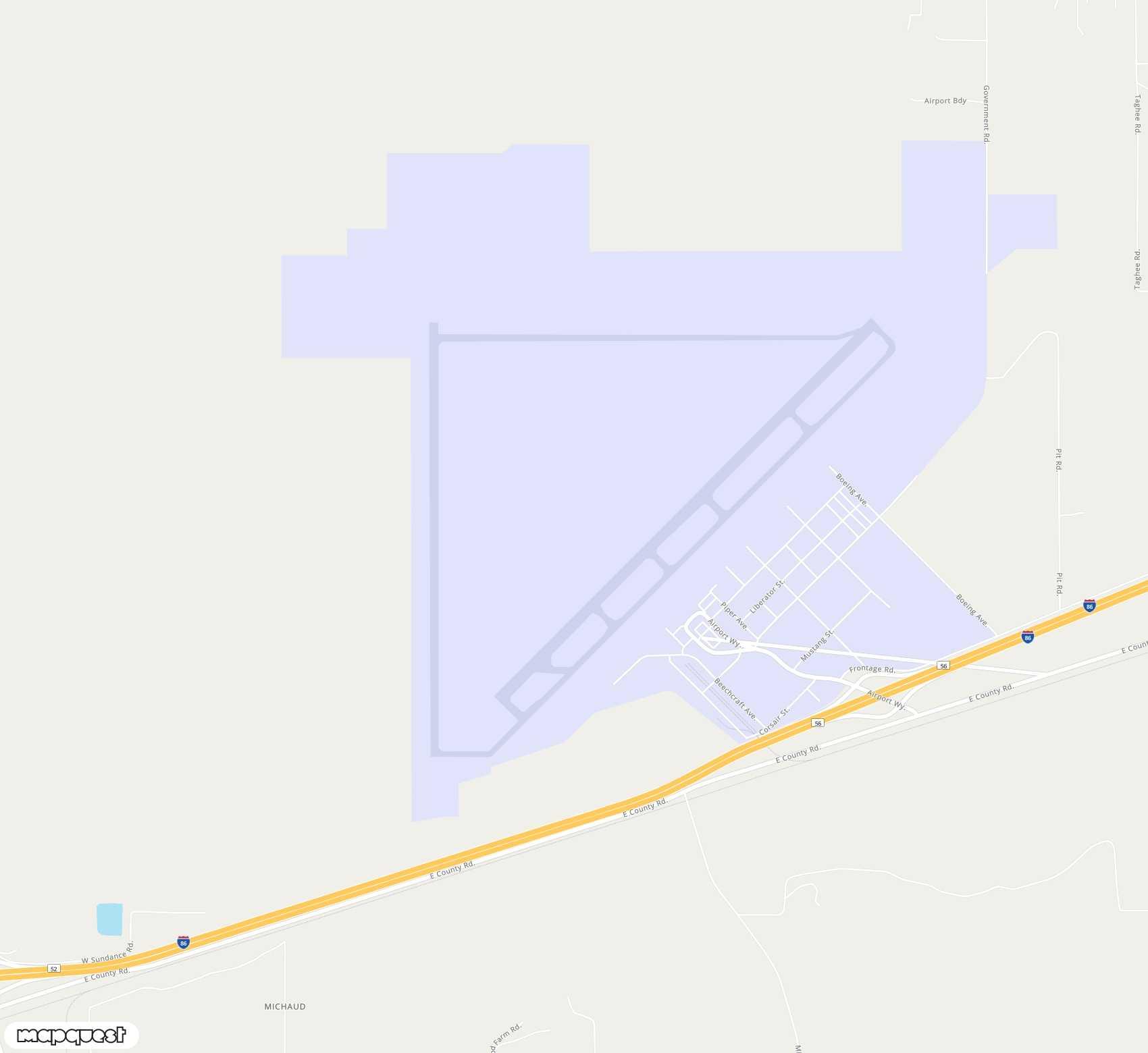 Carte de <span>Aéroport de </span>Pocatello Regional<span>(PIH)</span>