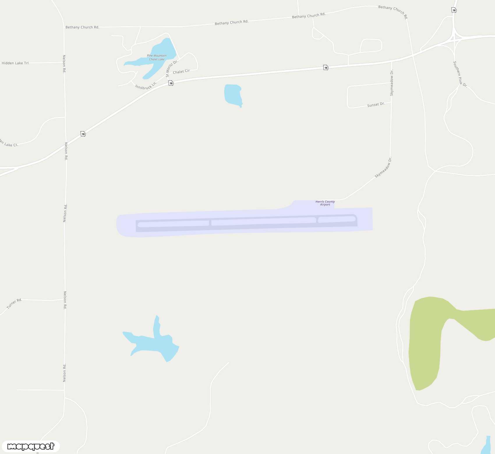 Carte de <span>Aérodrome de </span>Harris County<span>(PIM)</span>