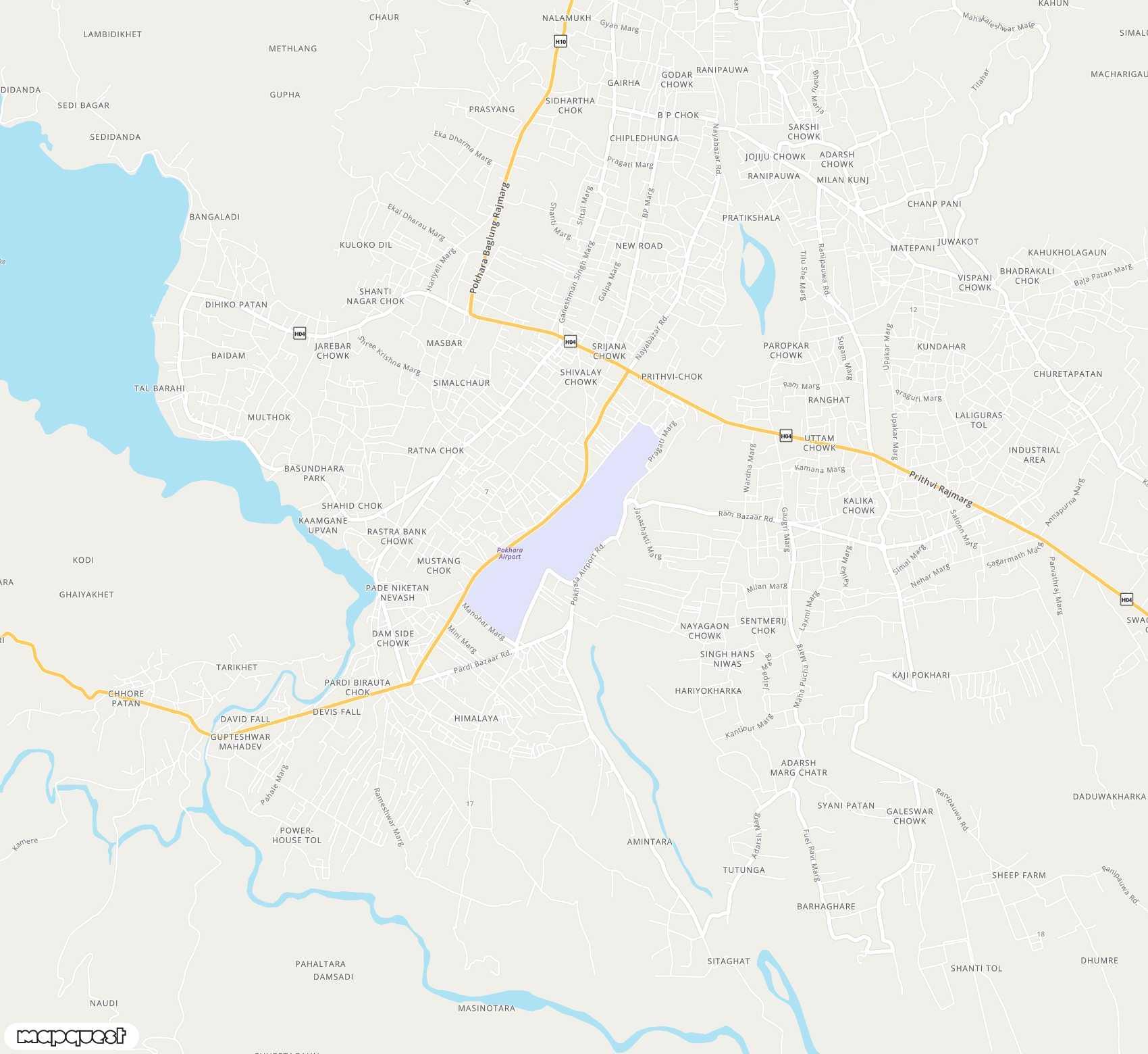 Carte de Pokhara <span>airport (PKR)</span>
