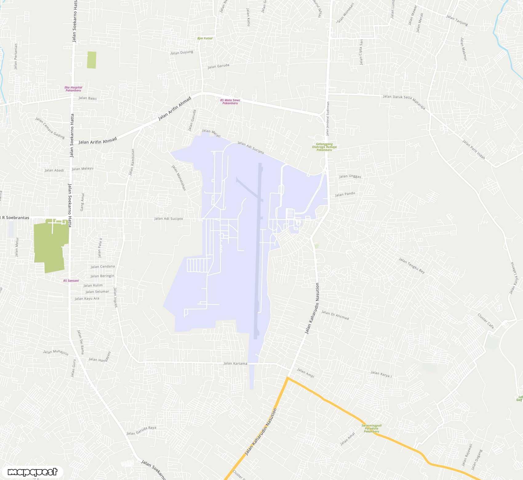 Carte de Sultan Syarif Kasim Ii (Simpang Tiga) <span>airport (PKU)</span>