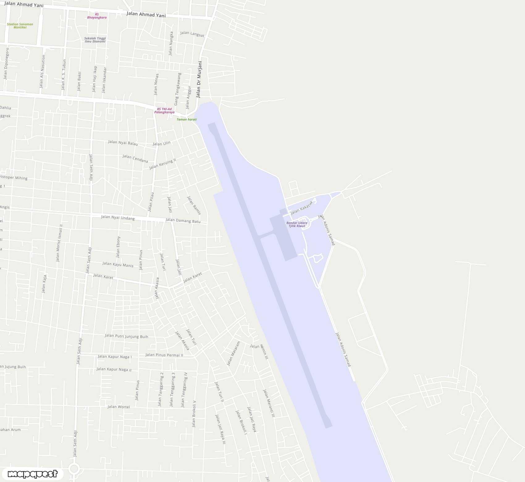 Carte de <span>Aérodrome de </span>Tjilik Riwut<span>(PKY)</span>