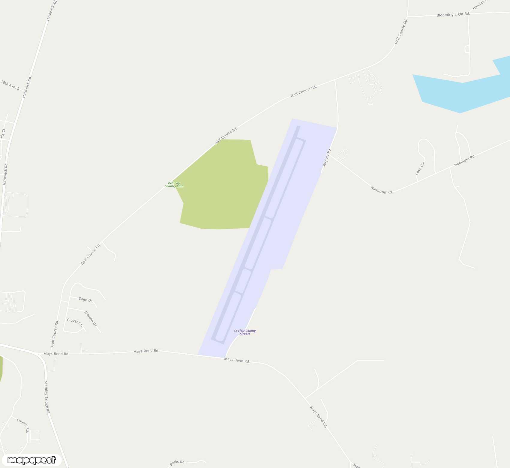 Carte de <span>Aérodrome de </span>St Clair County<span>(PLR)</span>