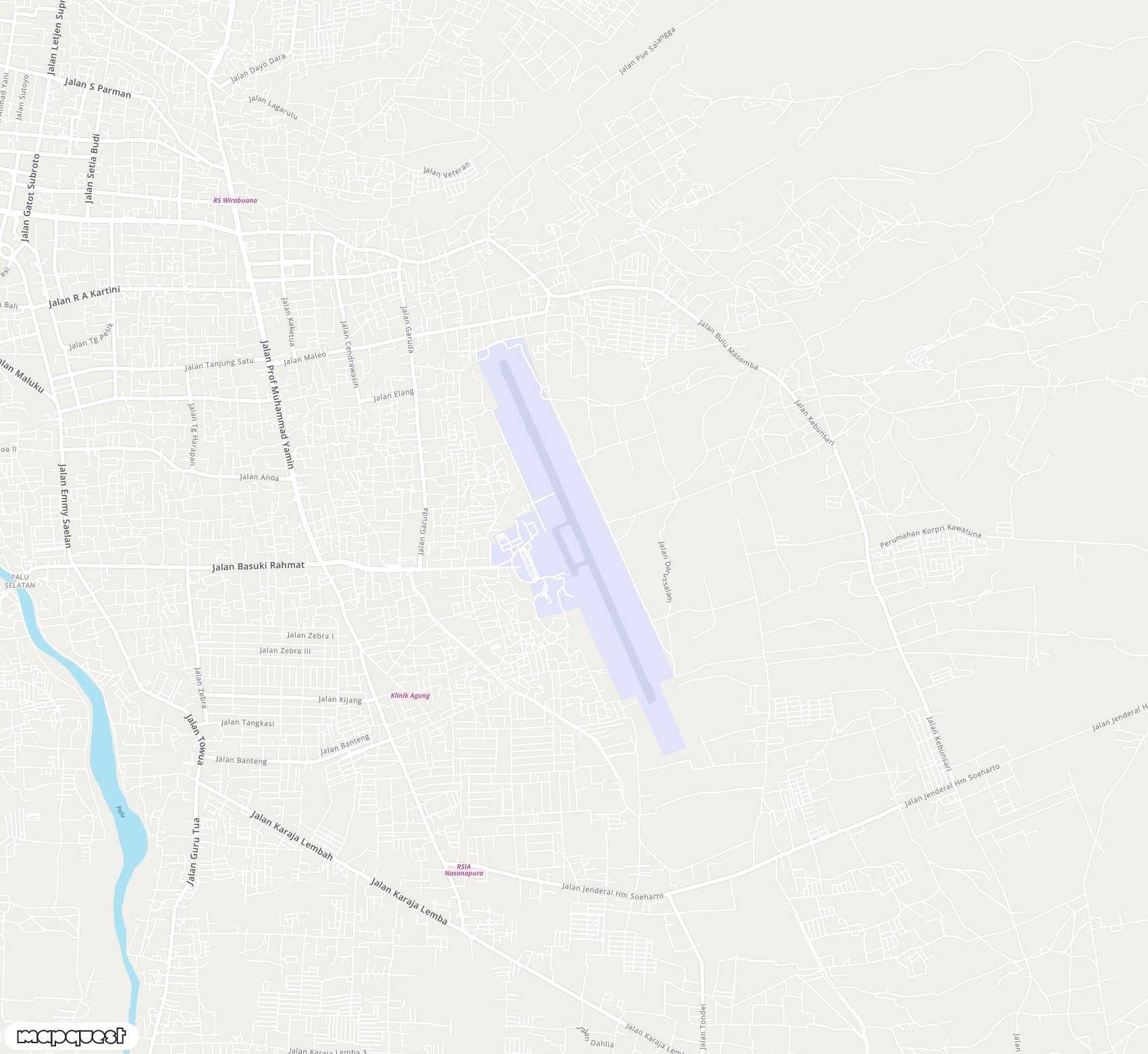 Carte de Mutiara - SIS Al-Jufrie <span>airport (PLW)</span>