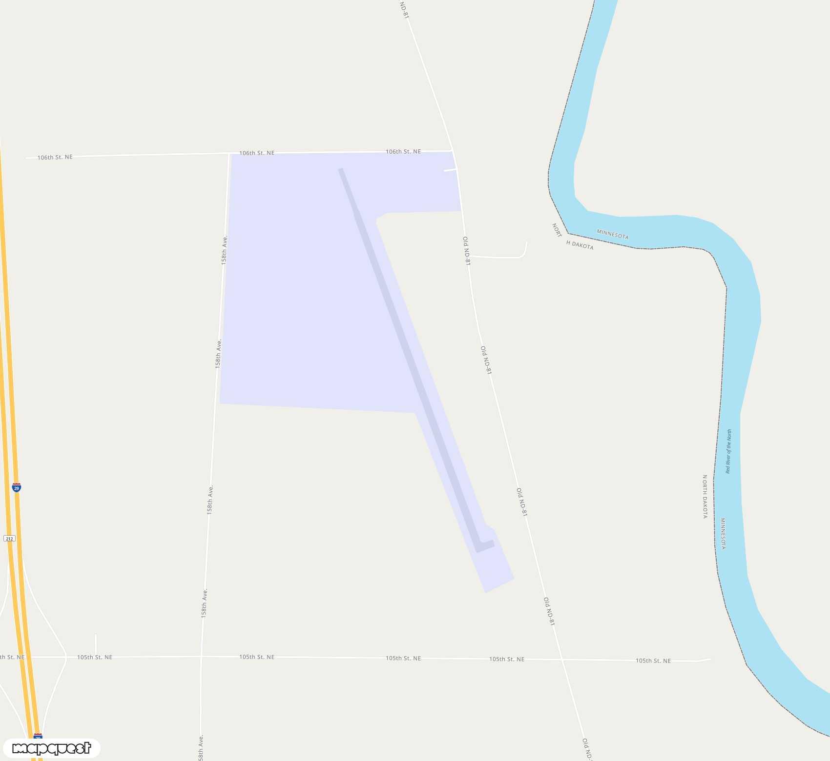 Carte de <span>Aérodrome de </span>Pembina Municipal<span>(PMB)</span>