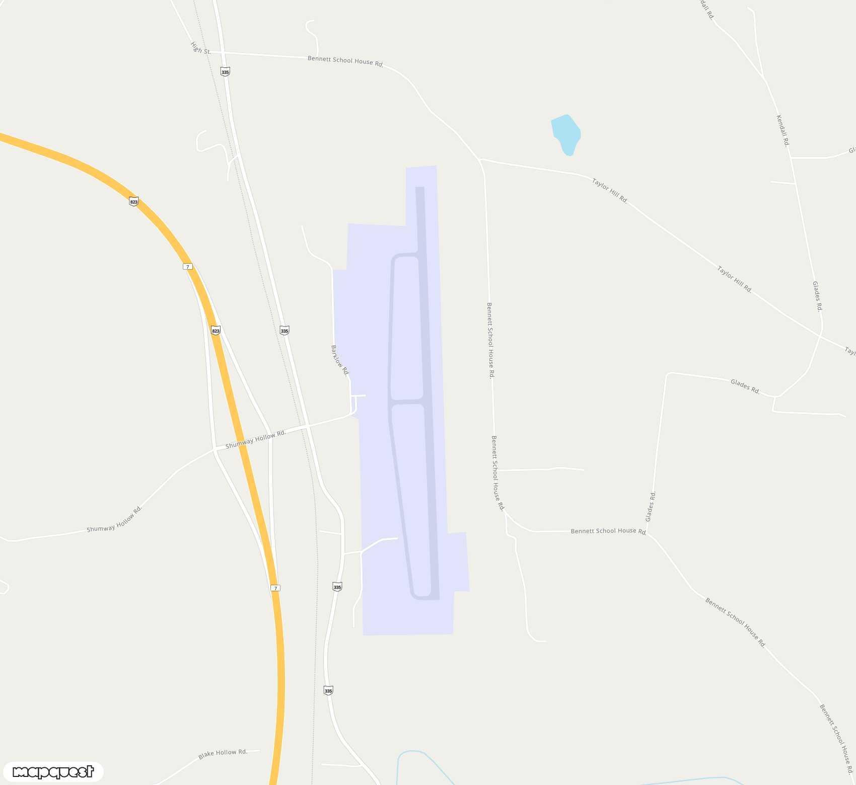 Carte de <span>Aérodrome de </span>Greater Portsmouth Regional<span>(PMH)</span>