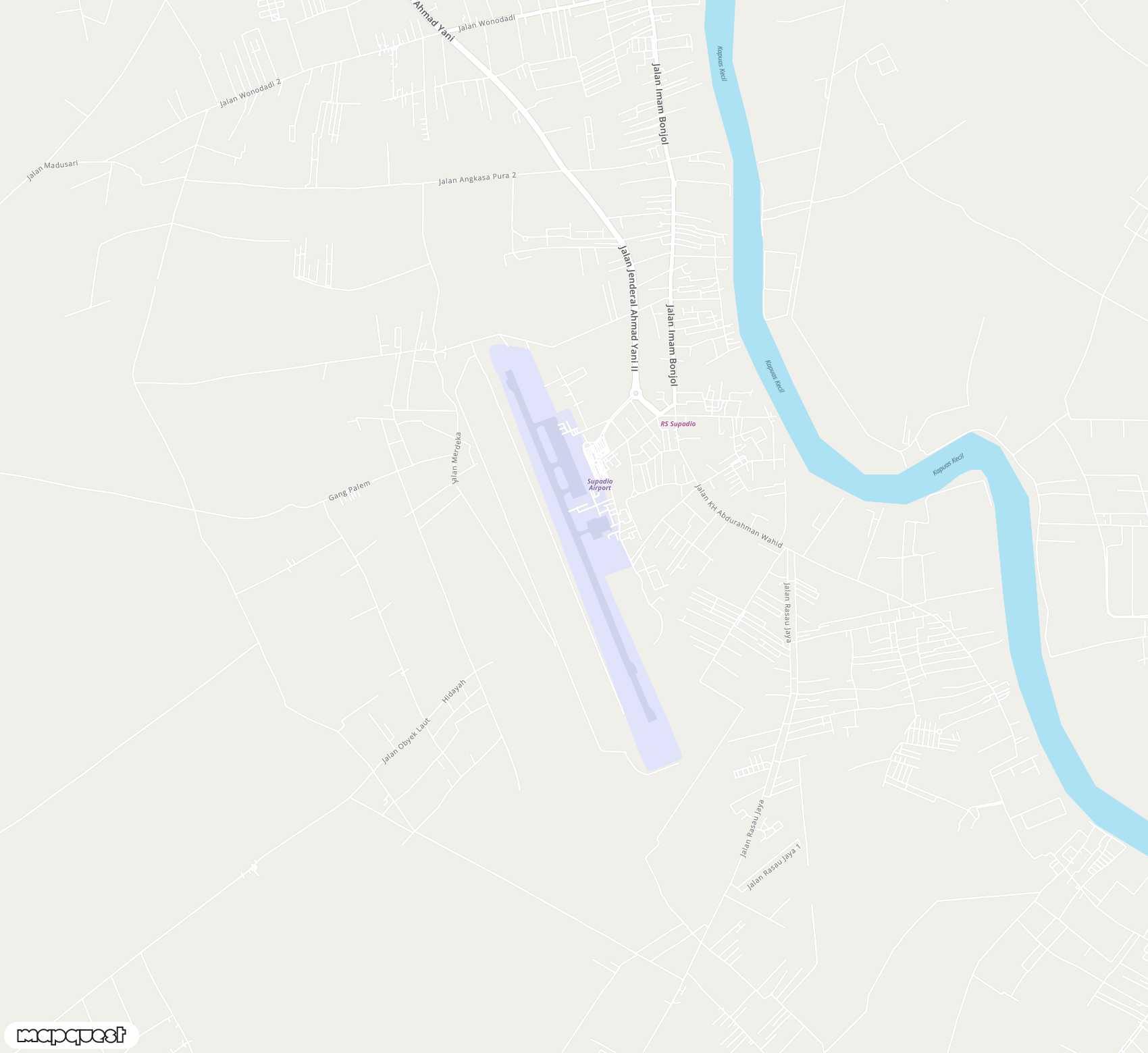 Carte de Supadio <span>airport (PNK)</span>