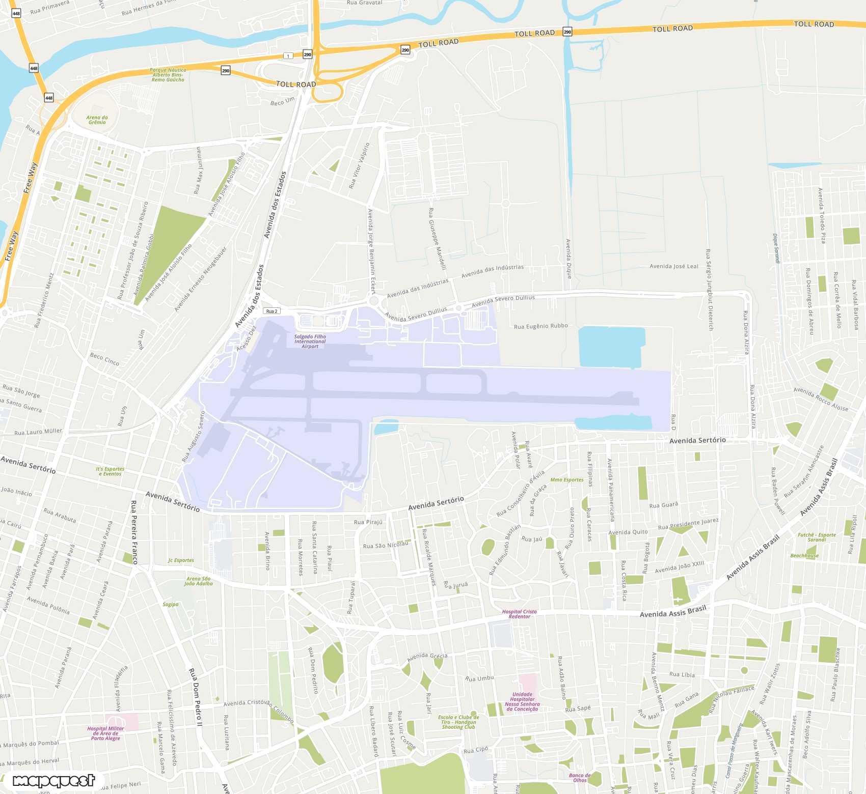 Carte de Salgado Filho <span>airport (POA)</span>